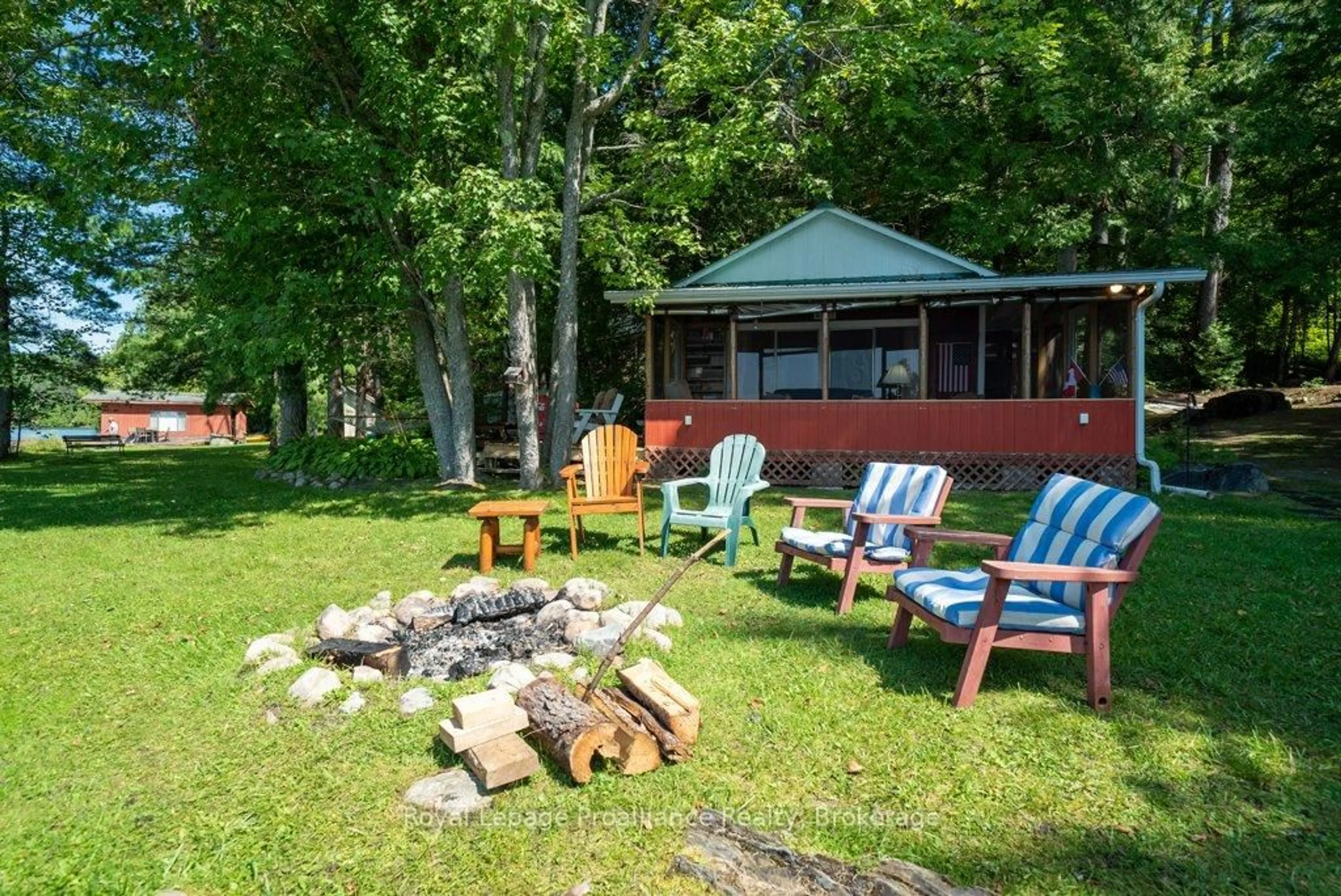 Patio, water/lake/river/ocean view for 1117B Twin Pine Lane, Plevna Ontario K0H 2M0