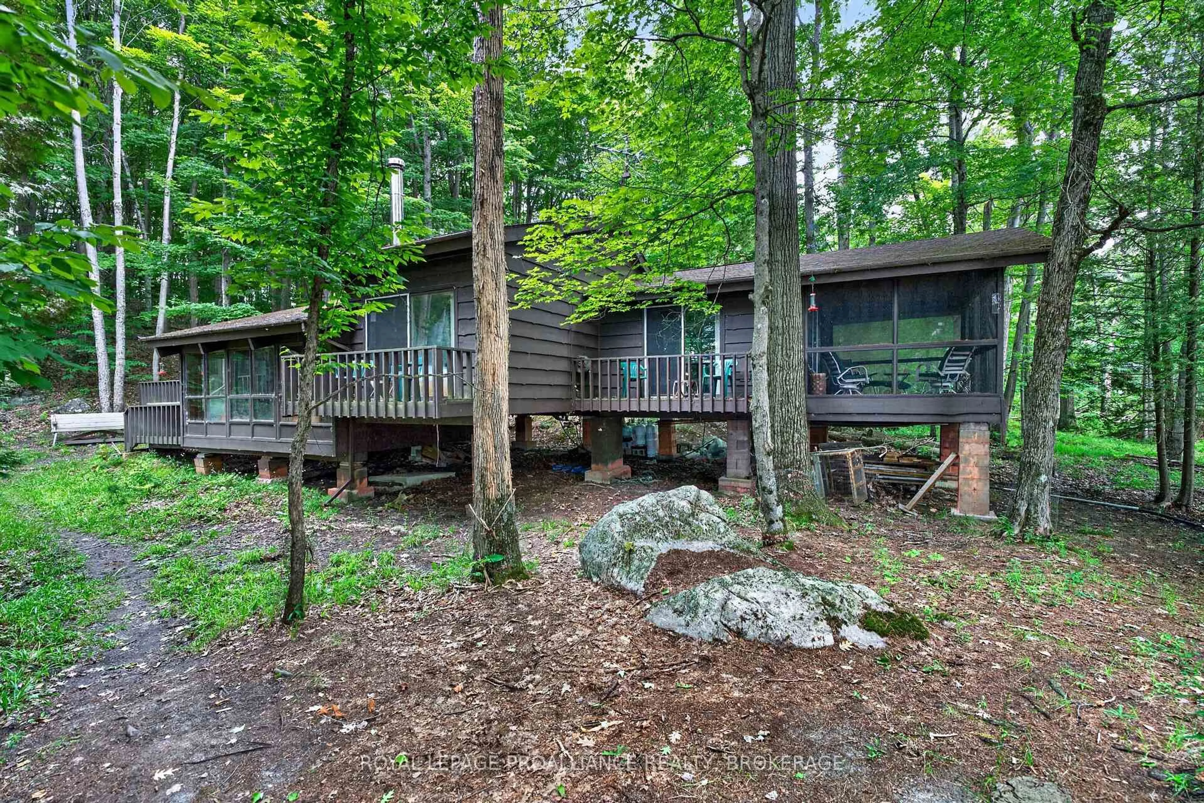 Patio, forest/trees view for 3 Scott Island, Rideau Lakes Ontario K0G 1X0