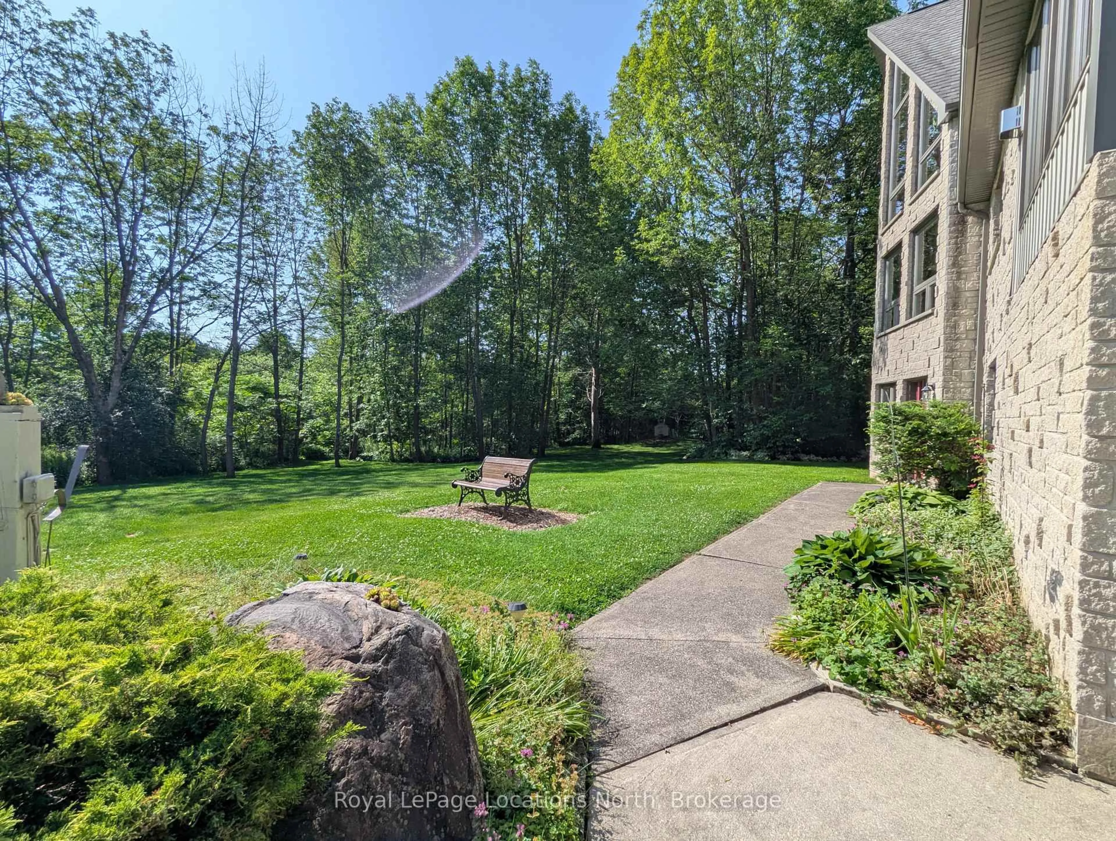 Patio, forest/trees view for 156 Harbour Beach Dr, Meaford Ontario N4L 1W5