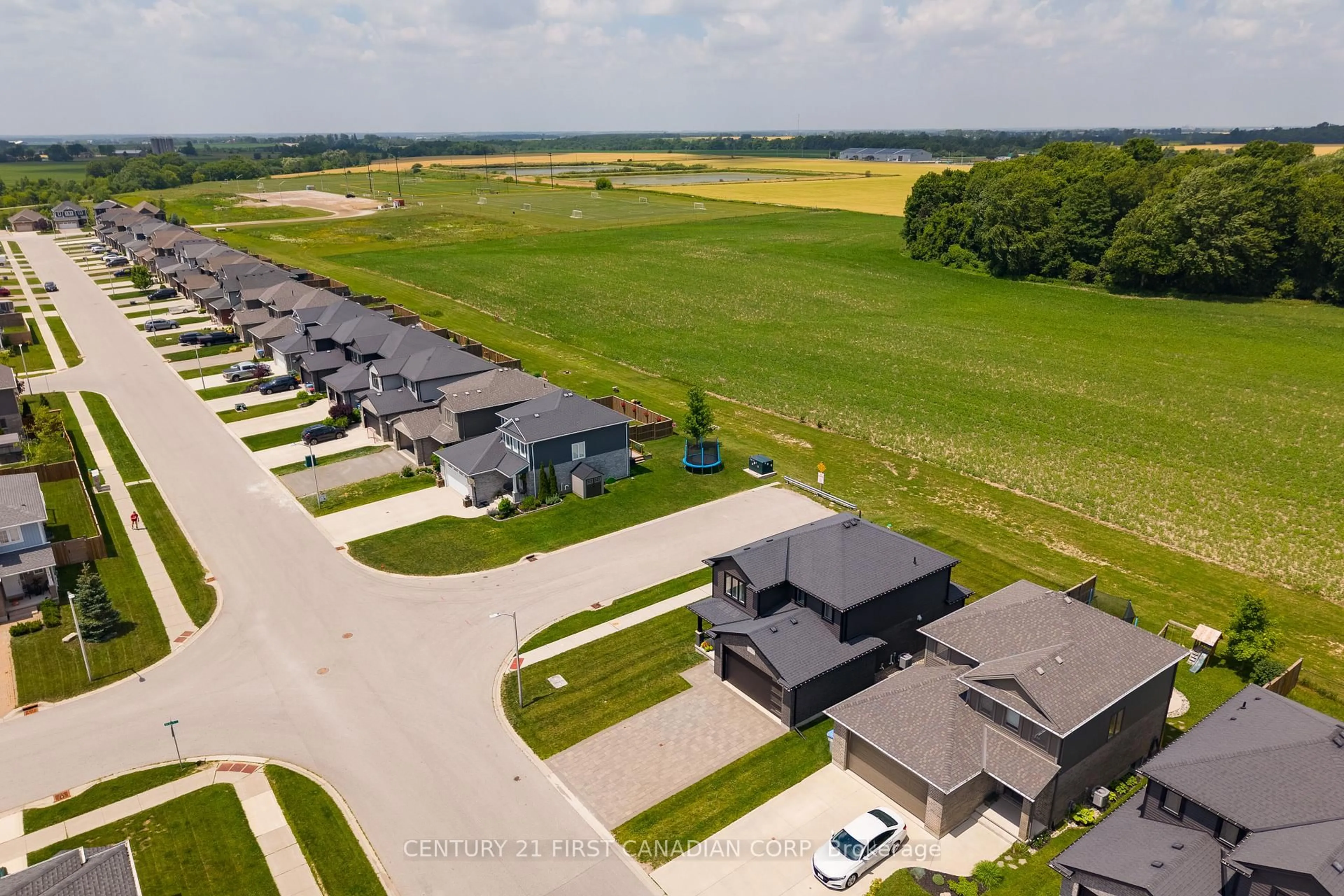 A pic from outside/outdoor area/front of a property/back of a property/a pic from drone, street for 150 Gilmour Dr, Lucan Biddulph Ontario N0M 2J0