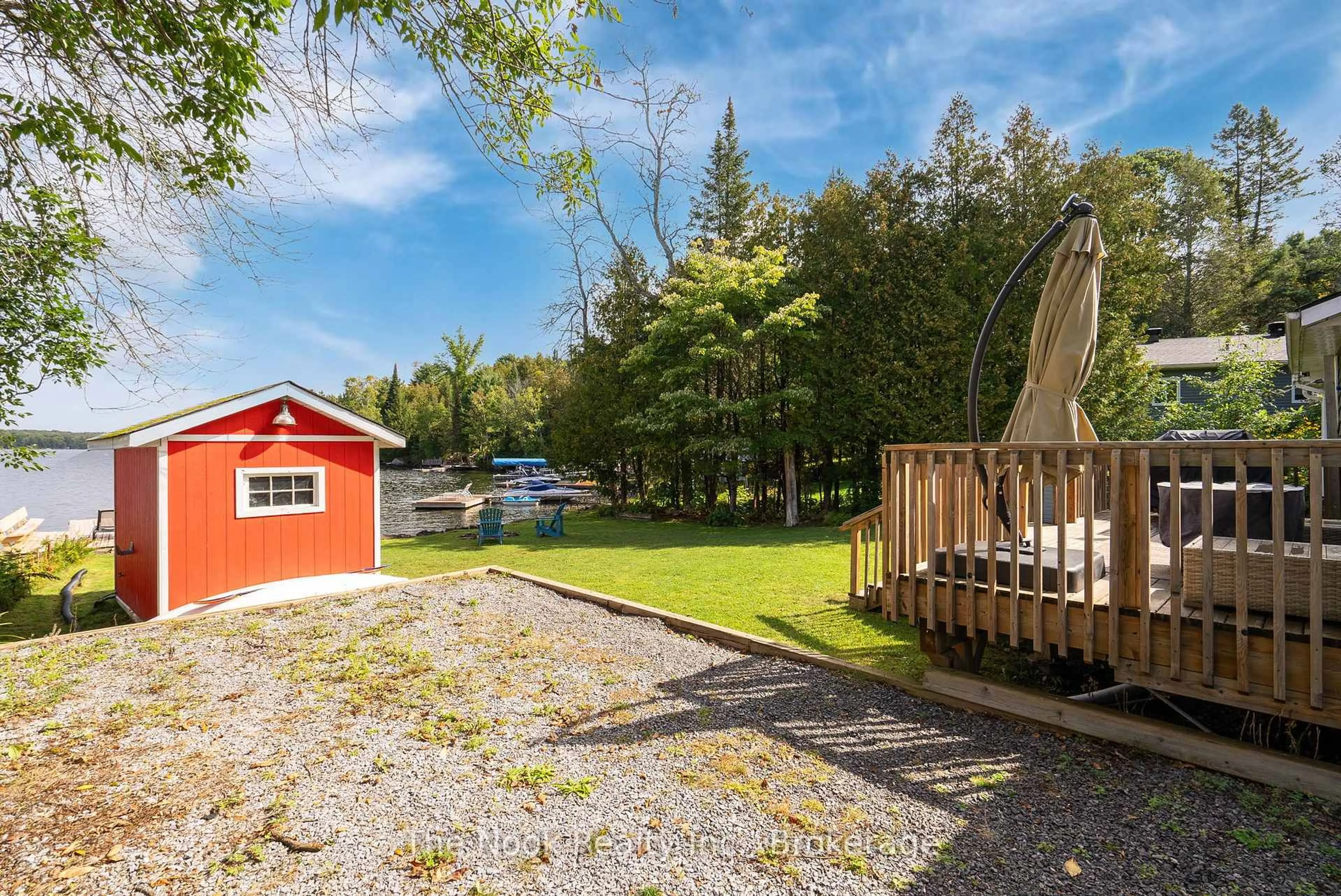 Patio, water/lake/river/ocean view for 37 Goldfinch Lane, North Kawartha Ontario K0L 1A0