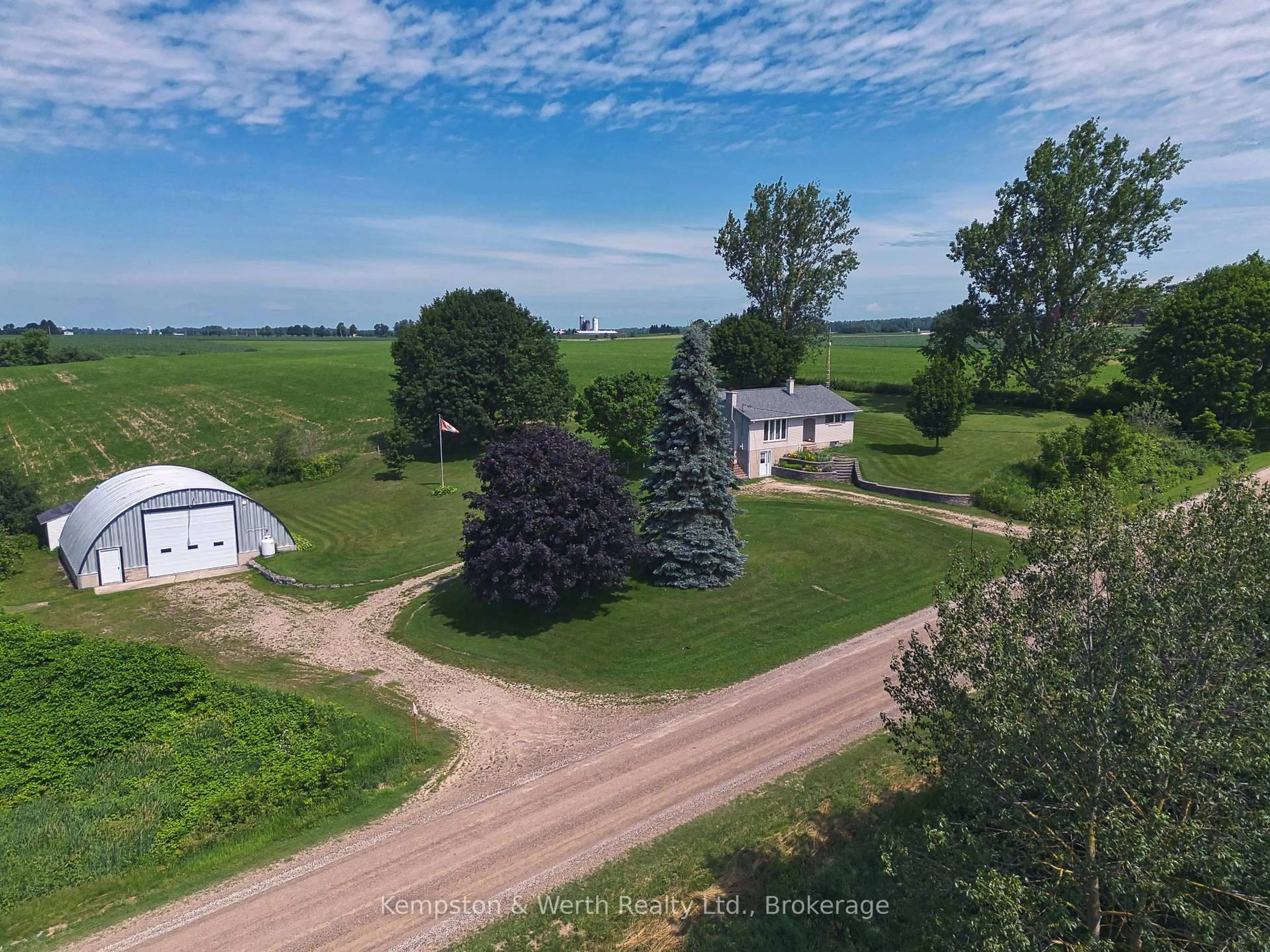 A pic from outside/outdoor area/front of a property/back of a property/a pic from drone, unknown for 8660 146 Rd, North Perth Ontario N0G 1Y0