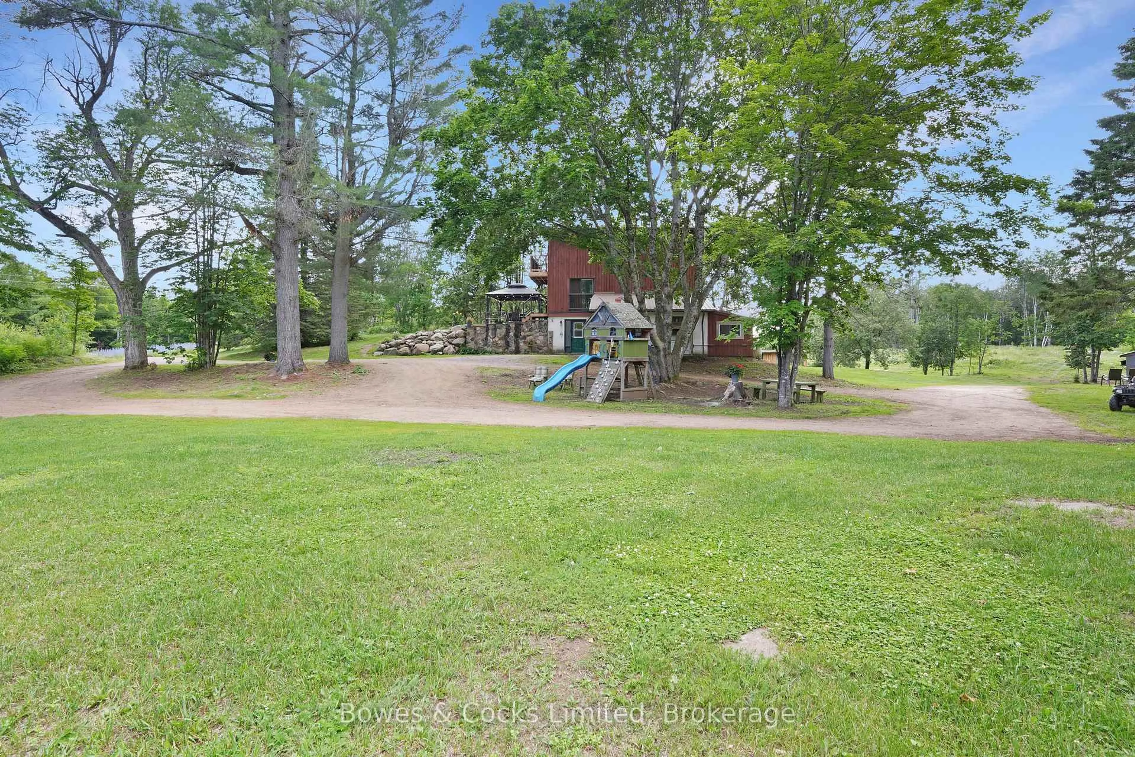 A pic from outside/outdoor area/front of a property/back of a property/a pic from drone, water/lake/river/ocean view for 2885 Lower Faraday Rd, Coe Hill Ontario K0L 1P0