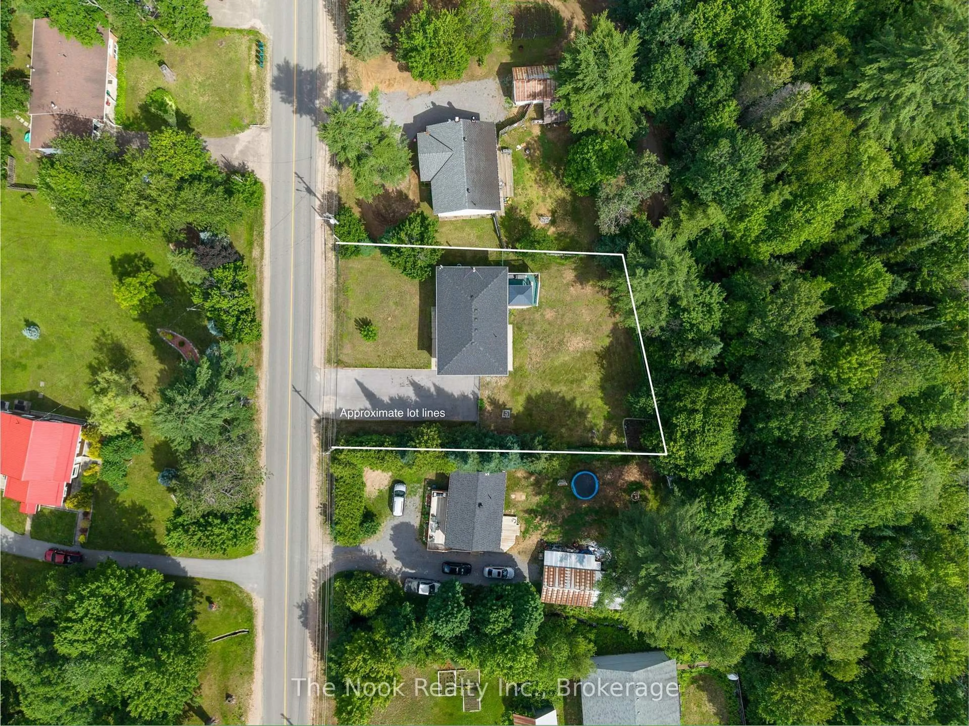 A pic from outside/outdoor area/front of a property/back of a property/a pic from drone, street for 348 Chemaushgon Rd, Bancroft Ontario K0L 1C0