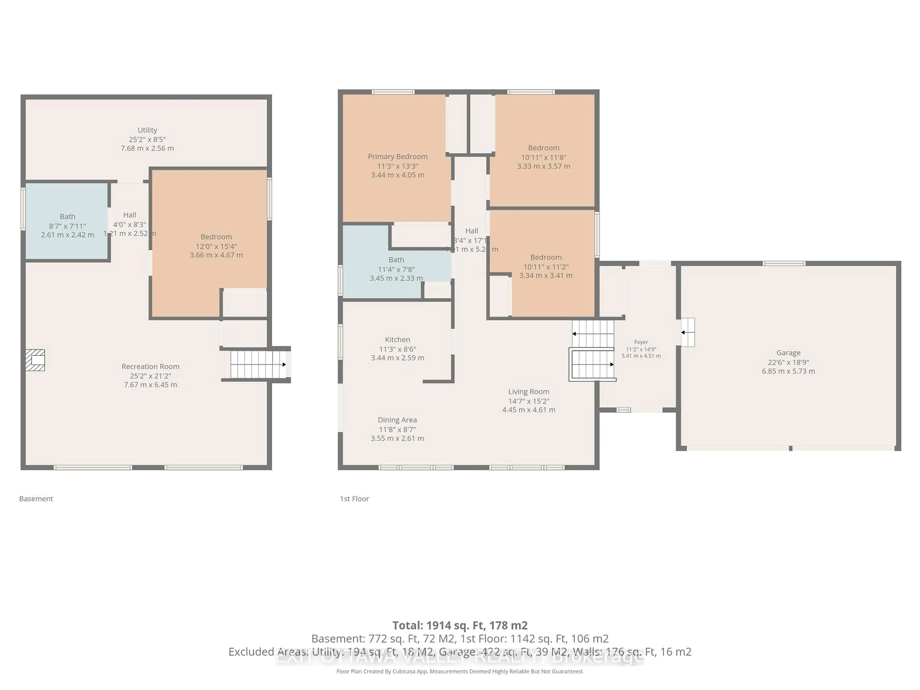 Floor plan for 314 Carla St, Petawawa Ontario K8H 3N2