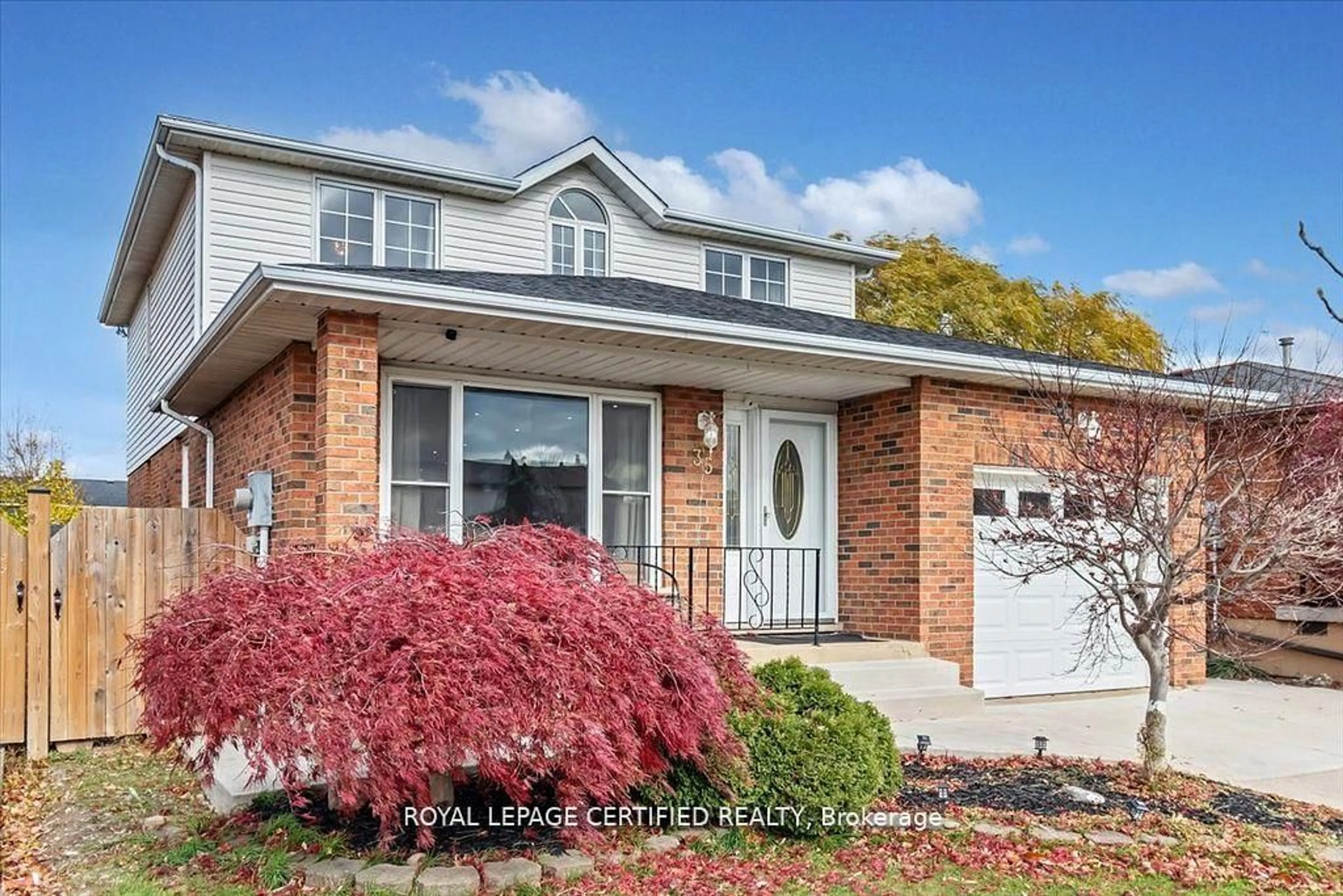 Home with brick exterior material, street for 35 Trenholme Cres, Hamilton Ontario L8W 2L4