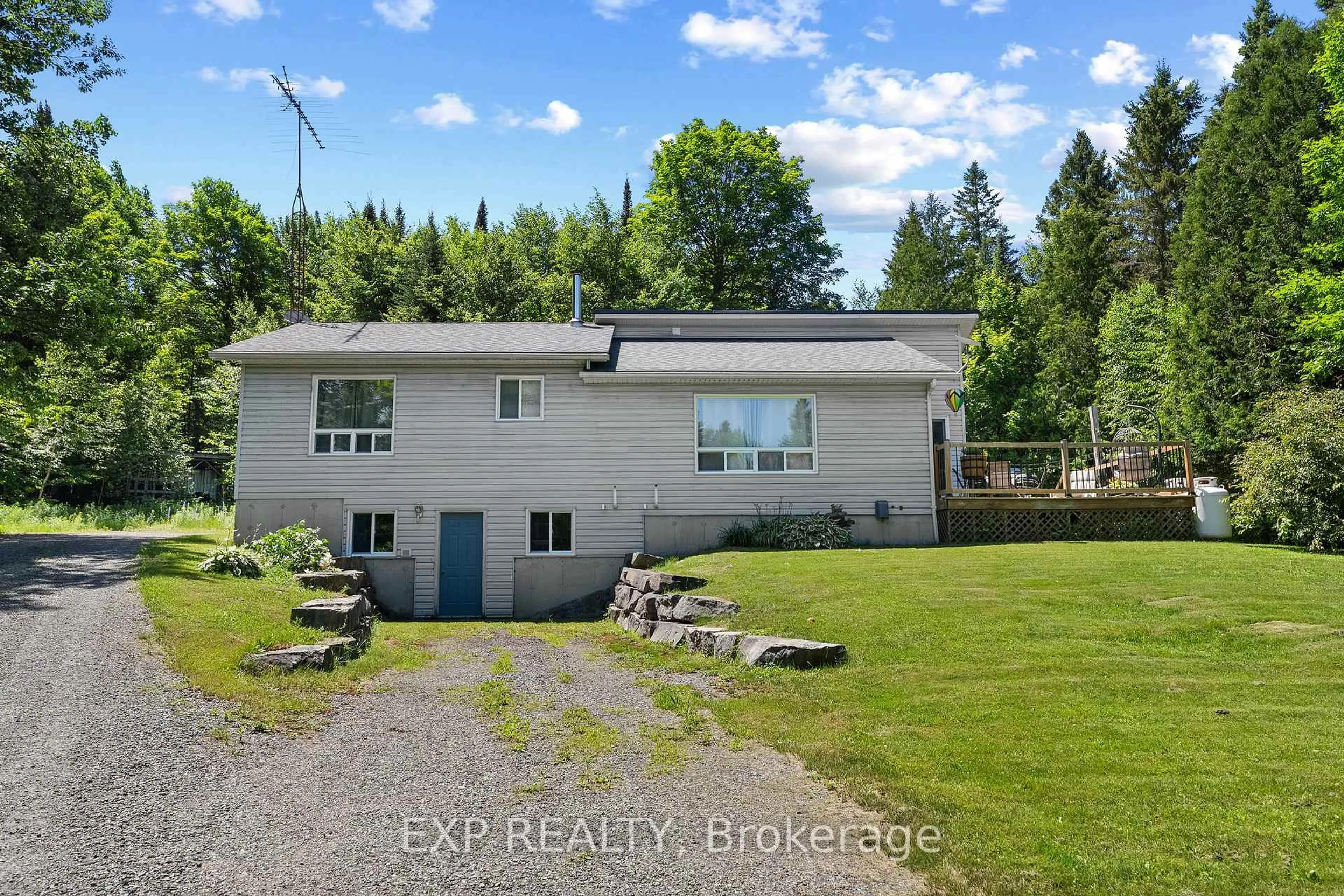 A pic from outside/outdoor area/front of a property/back of a property/a pic from drone, water/lake/river/ocean view for 230 Kartuzy Rd, Barry's Bay Ontario K0J 1B0