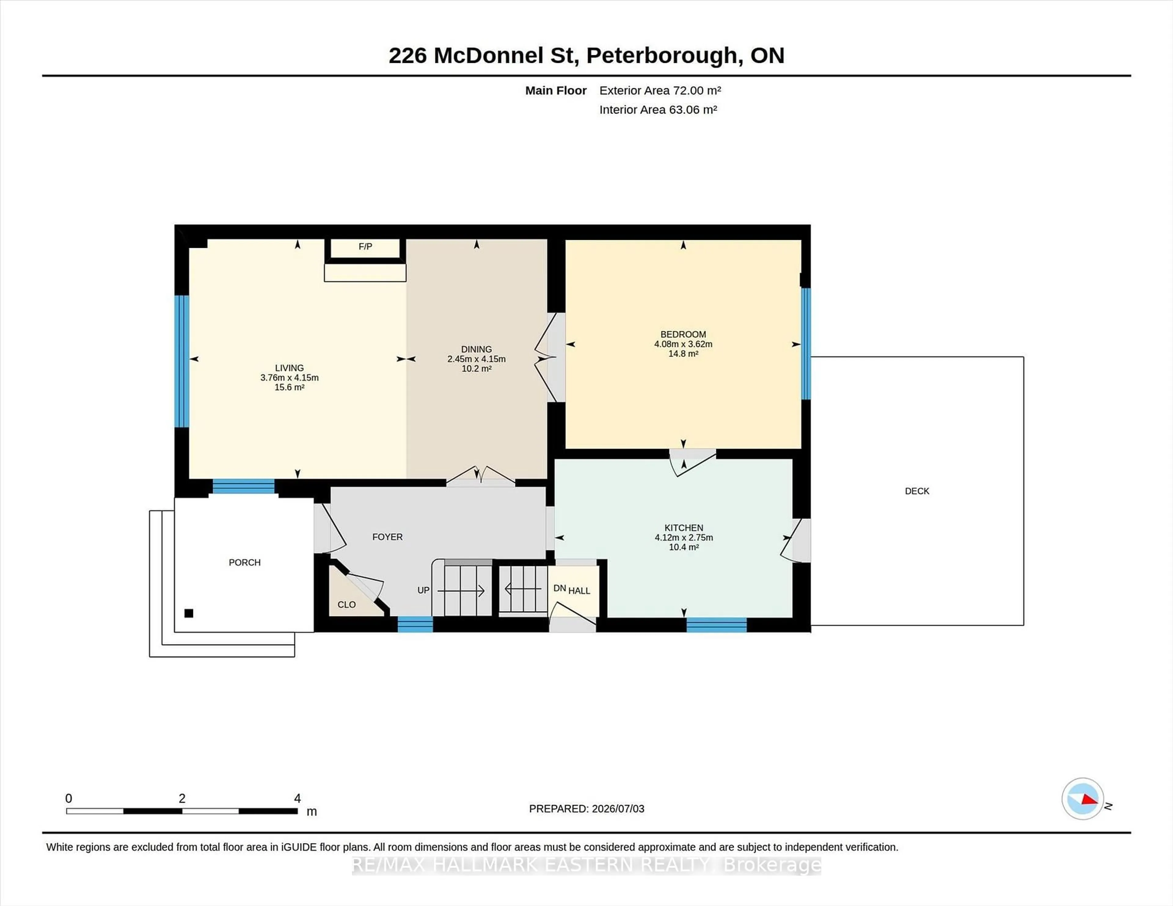 Floor plan for 226 Mcdonnel St, Peterborough Ontario K9H 2V9