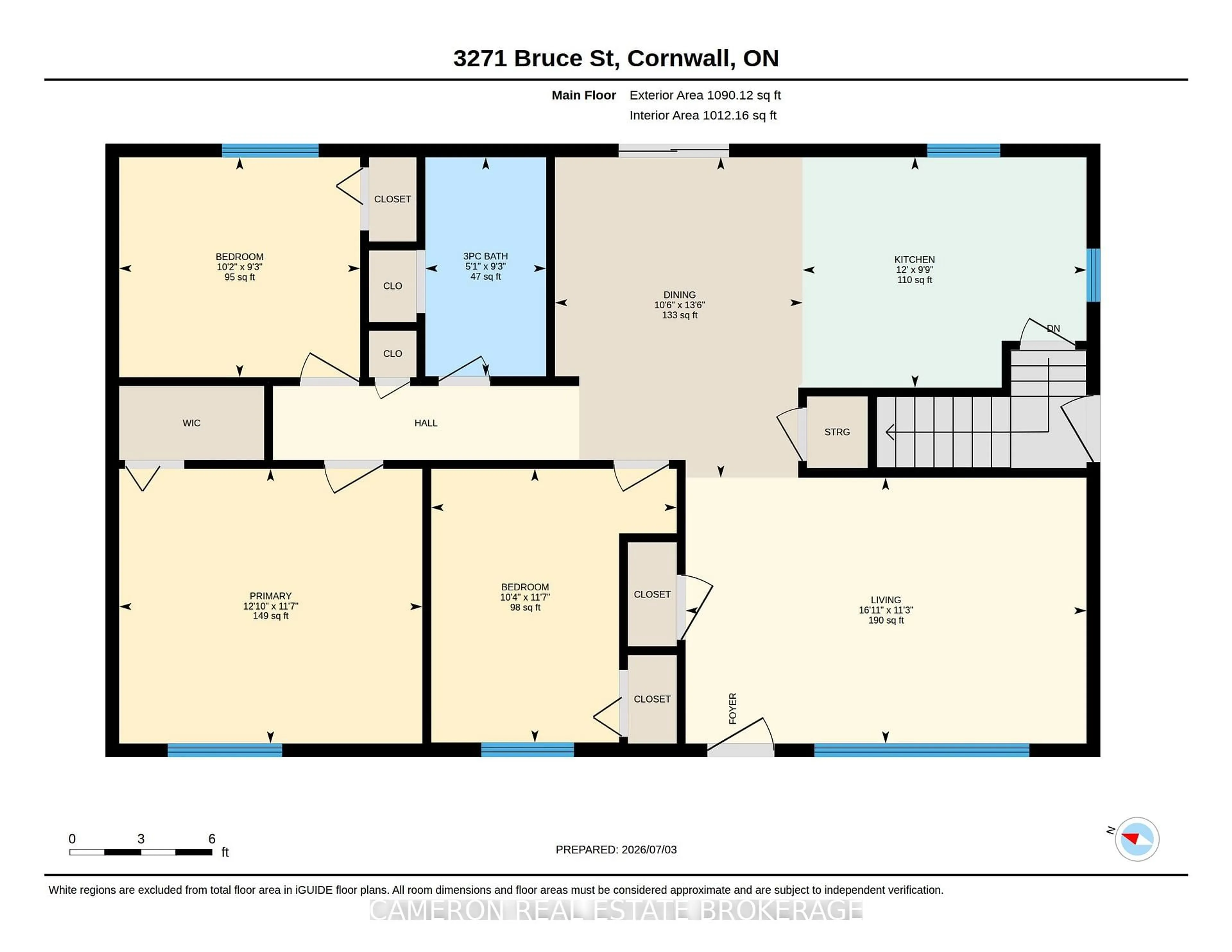 Floor plan for 3271 Bruce St, South Stormont Ontario K6K 1M4