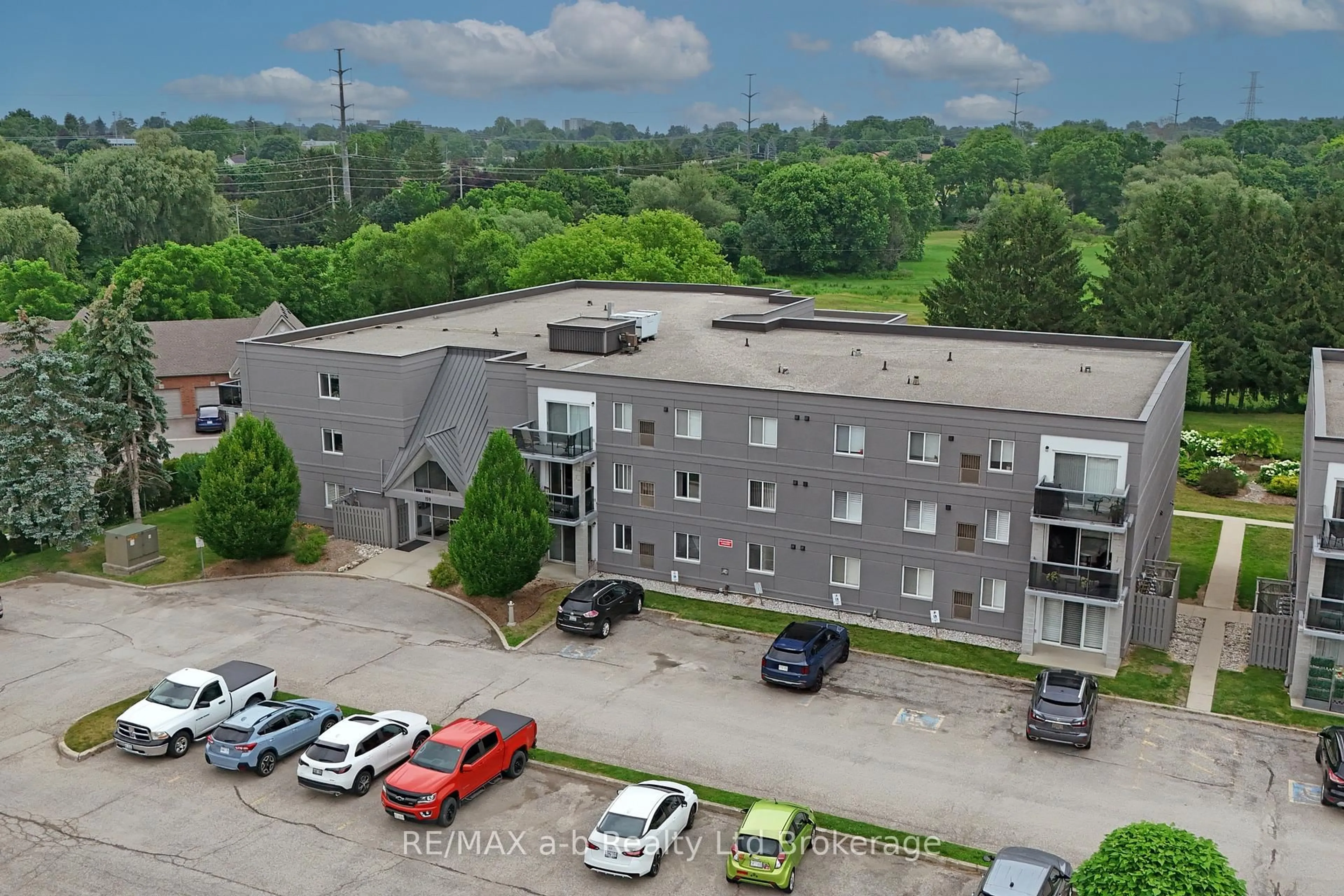 A pic from outside/outdoor area/front of a property/back of a property/a pic from drone, building for 159 Ferguson Dr #303, Woodstock Ontario N4V 1A9