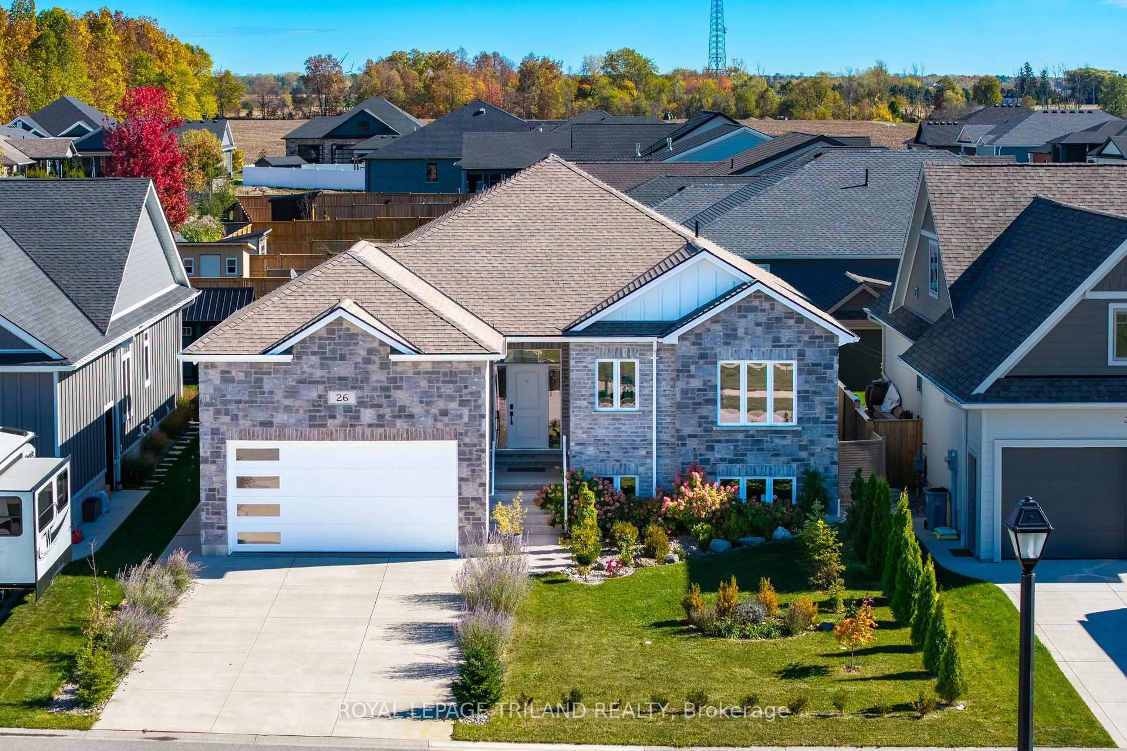 A pic from outside/outdoor area/front of a property/back of a property/a pic from drone, street for 26 Tattersall Lane, Lambton Shores Ontario N0M 1T0
