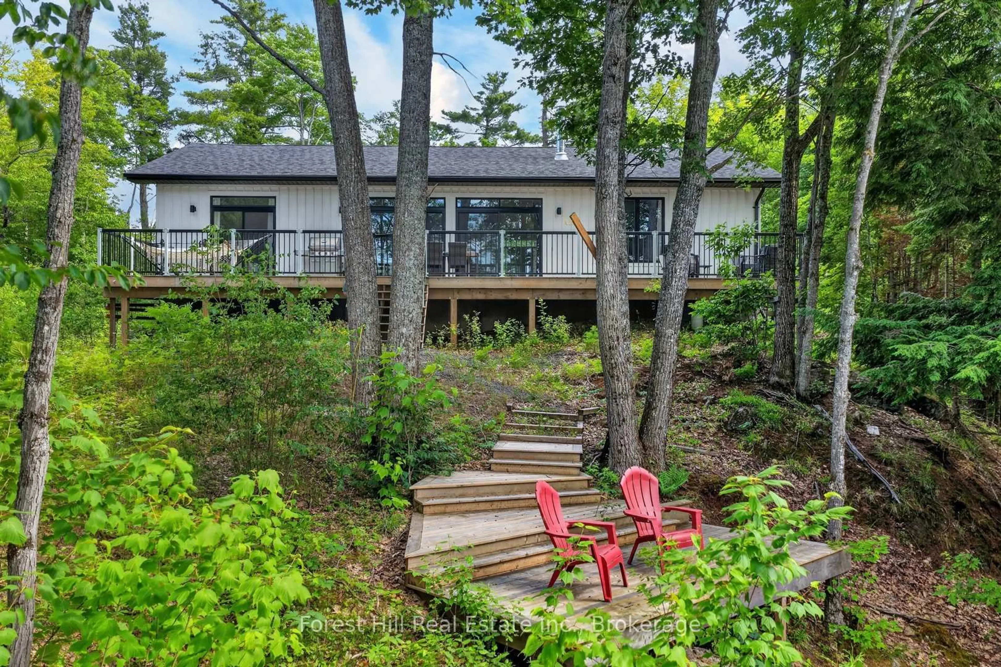 Patio, forest/trees view for 1065 Pine Lane, Lake of Bays Ontario P0A 1B0