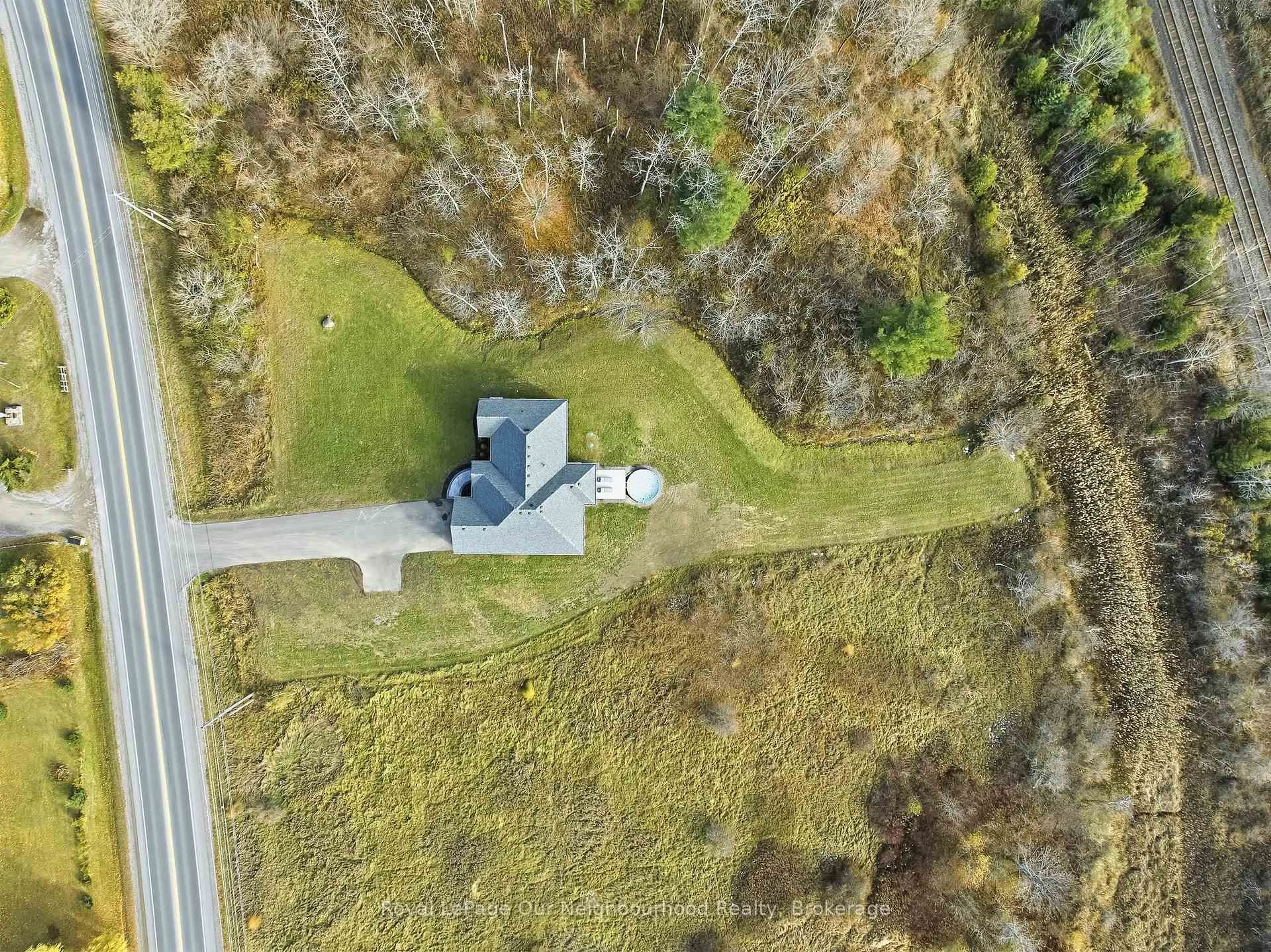 A pic from outside/outdoor area/front of a property/back of a property/a pic from drone, unknown for 14321 County Road 2, Cramahe Ontario K0K 1S0