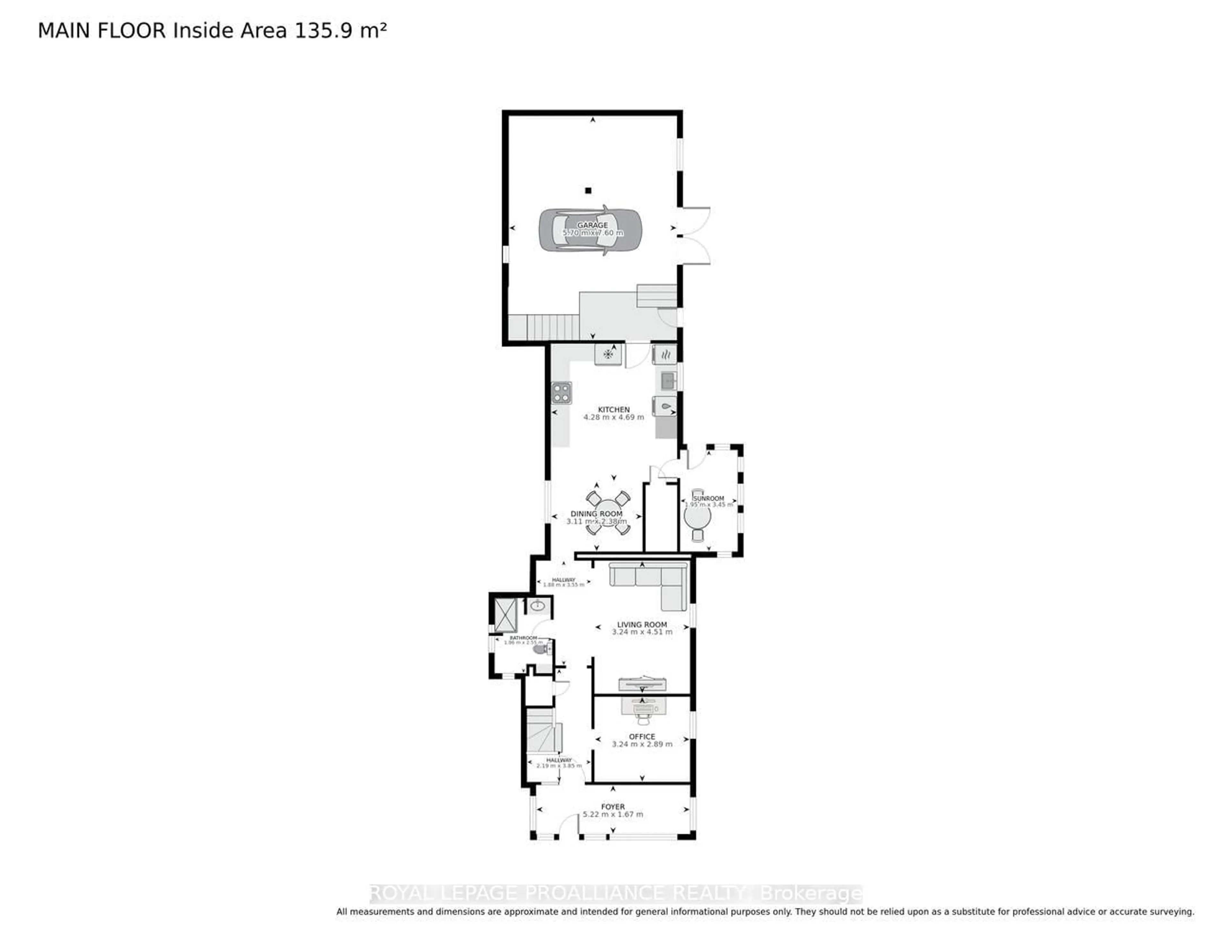 Floor plan for 346 Russell St, Prescott Ontario K0E 1T0