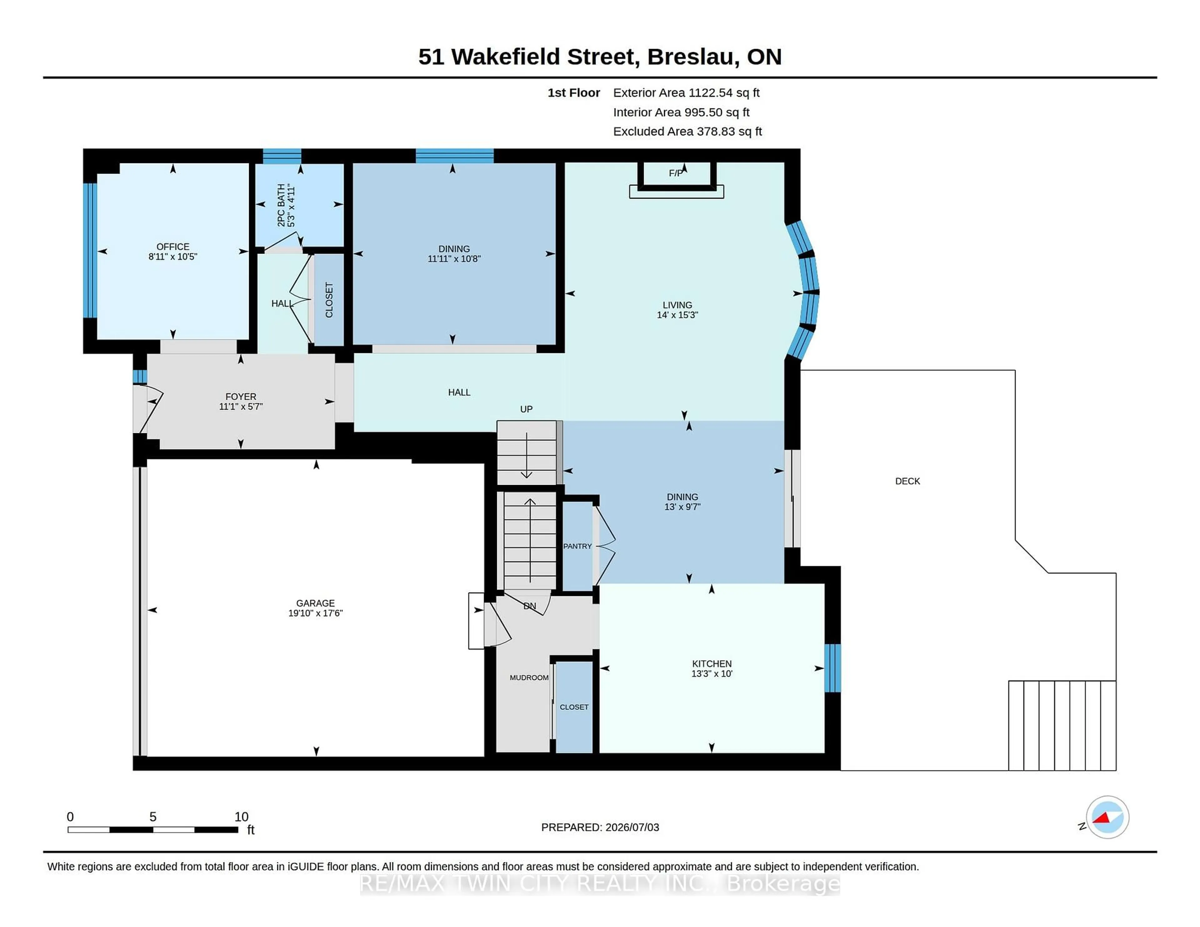 Floor plan for 51 Wakefield St, Woolwich Ontario N0B 1M0