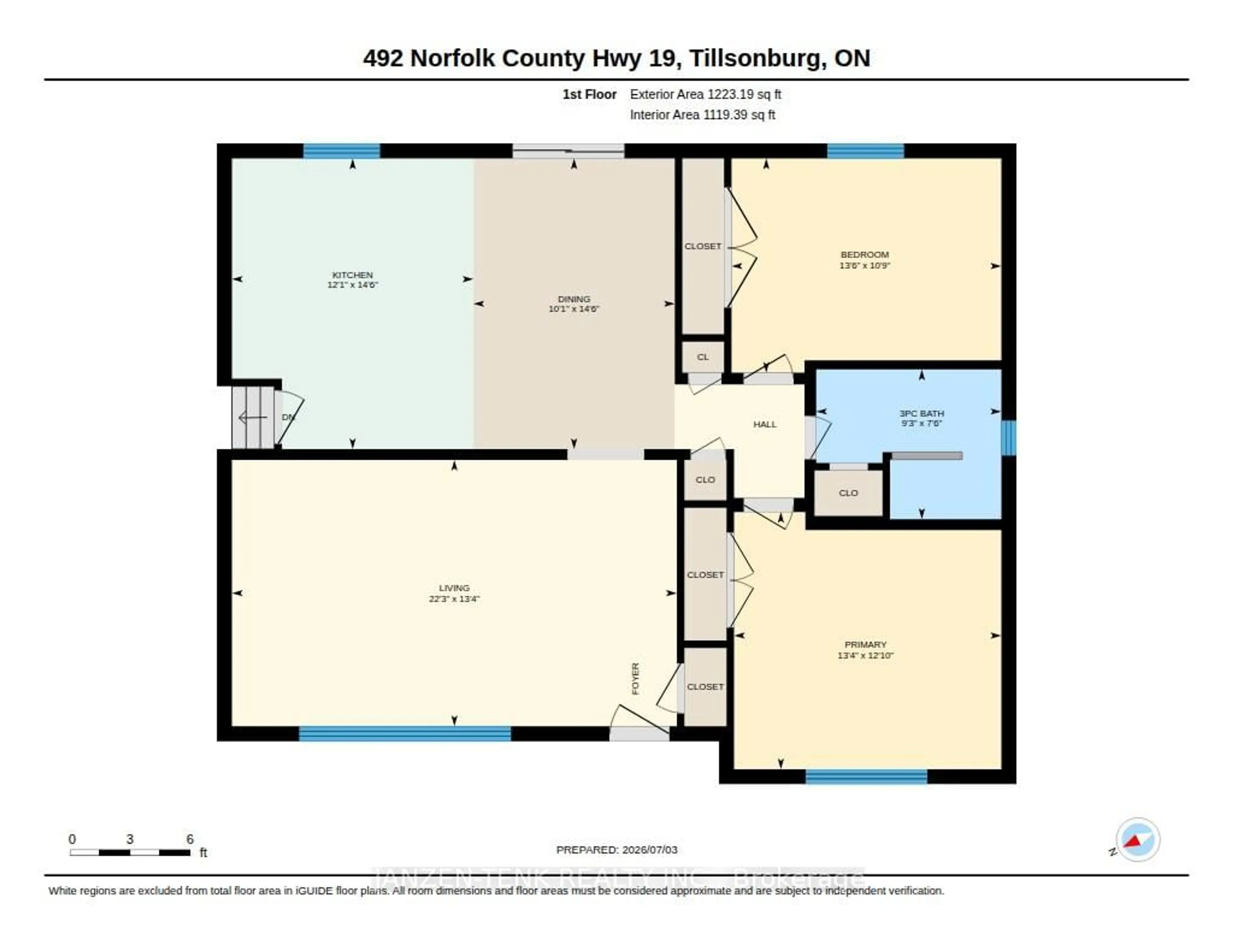 Floor plan for 492 19 Highway, Tillsonburg Ontario N4G 4G9