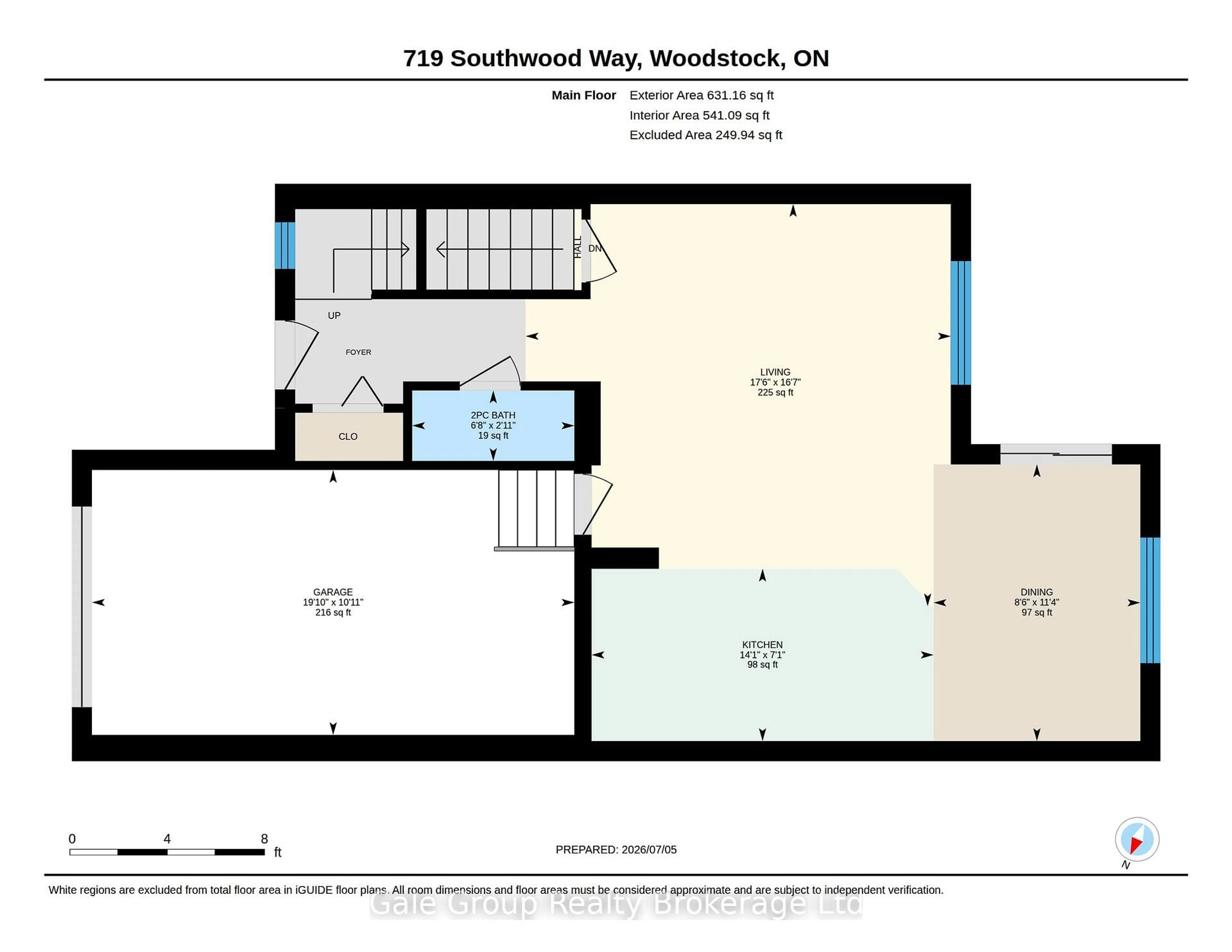 Floor plan for 719 Southwood Way, Woodstock Ontario N4V 1H5