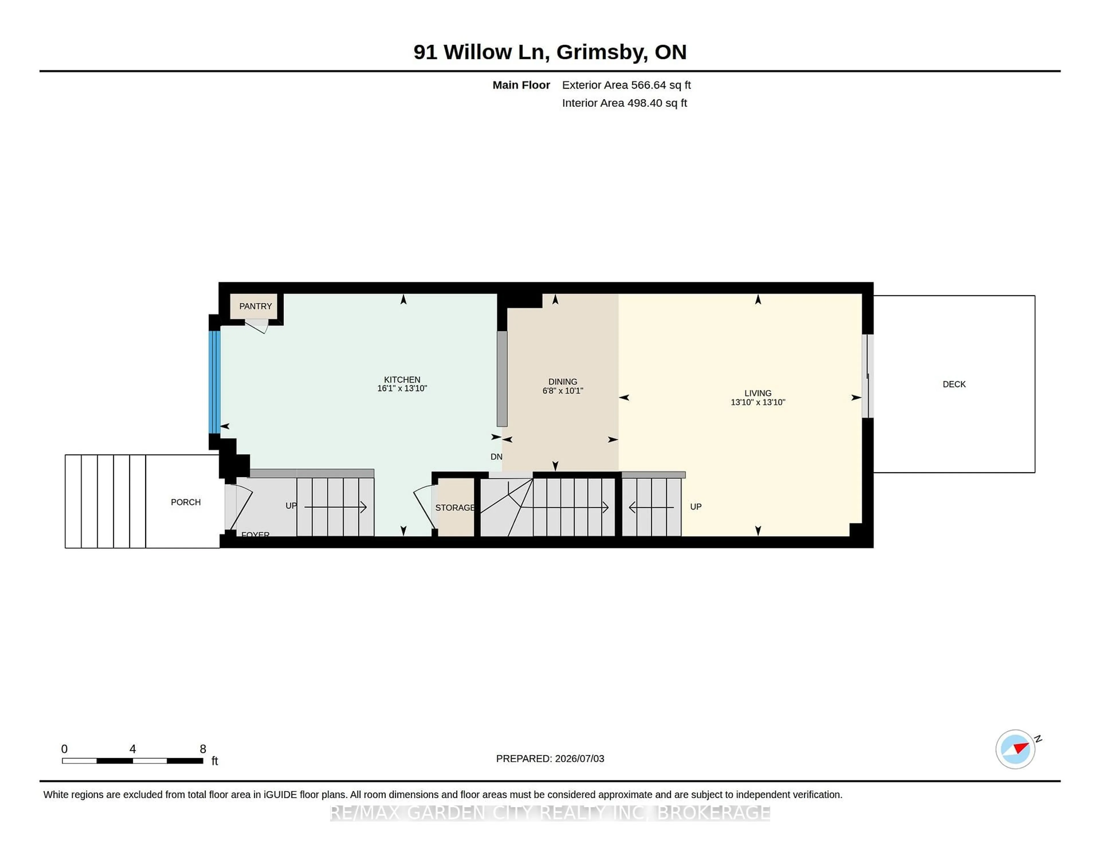 Floor plan for 91 Willow Lane, Grimsby Ontario L3M 0B2