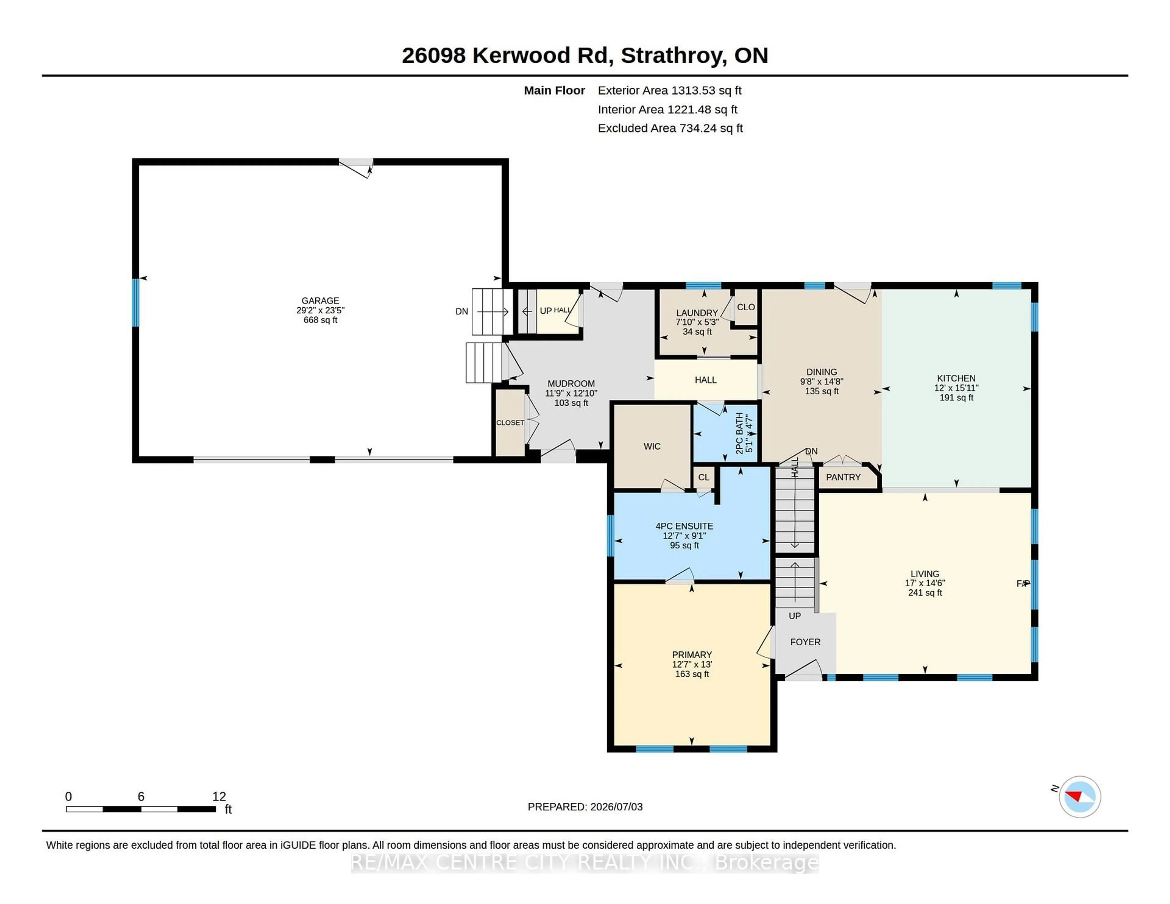 Floor plan for 26098 Kerwood Rd, Adelaide Metcalfe Ontario N7G 3H5