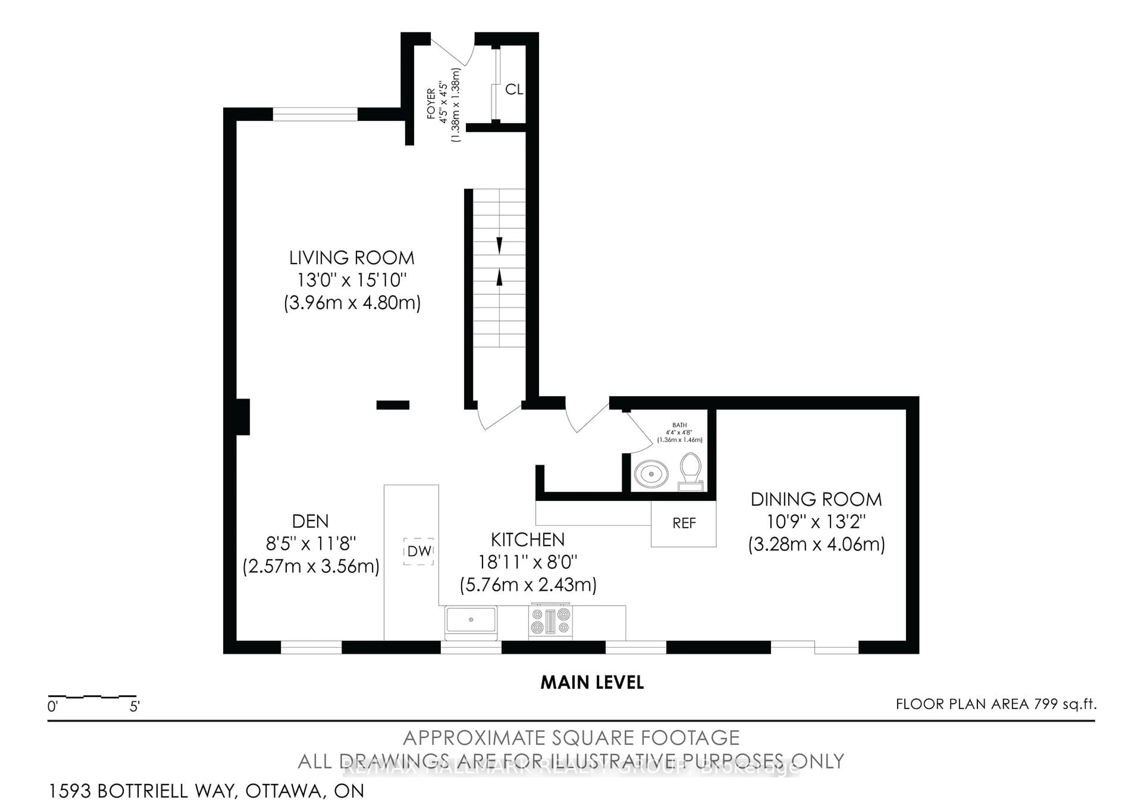 Floor plan for 1593 Bottriell Way, Ottawa Ontario K4A 1W4