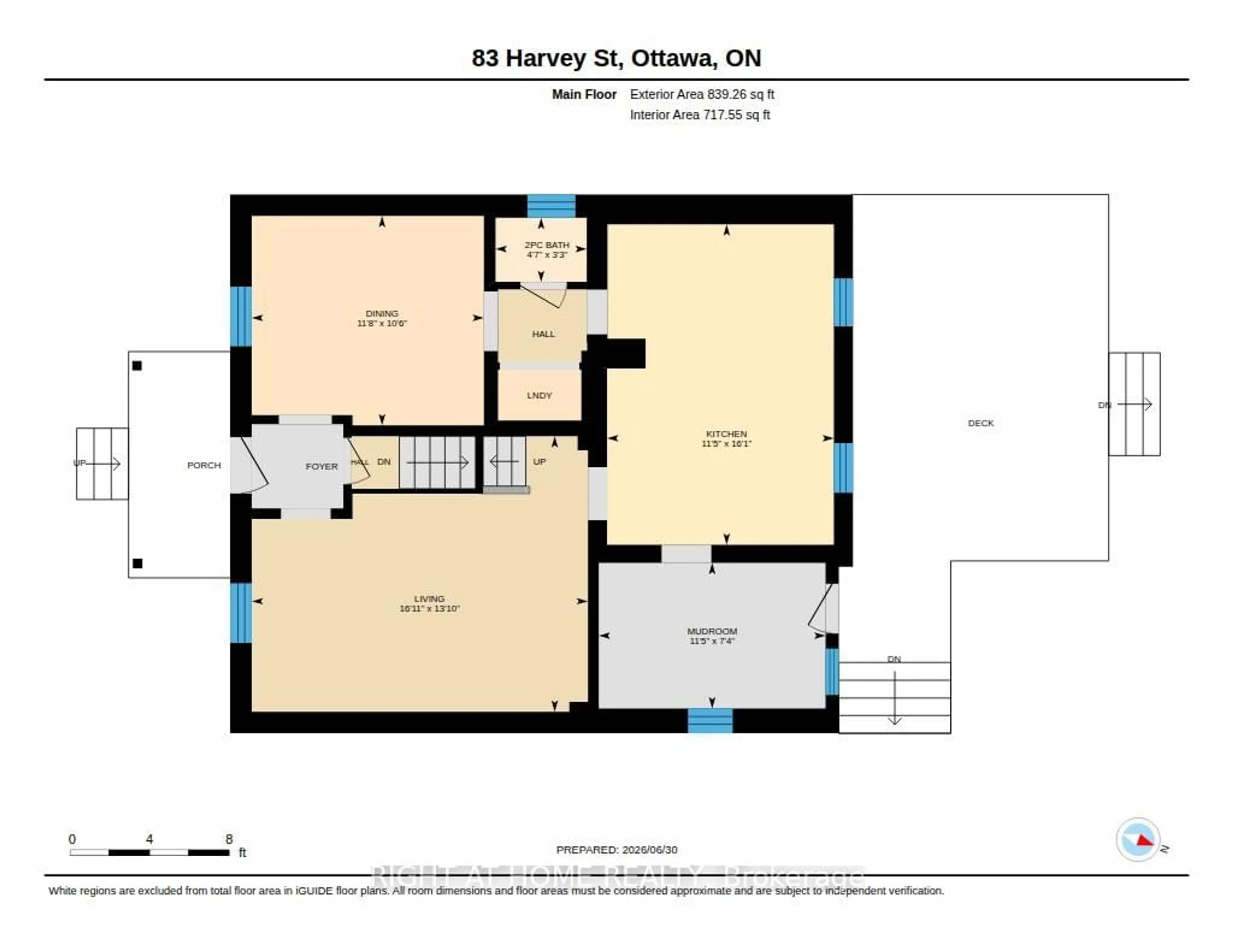 Floor plan for 83 Harvey St, Ottawa Ontario K1S 0A8