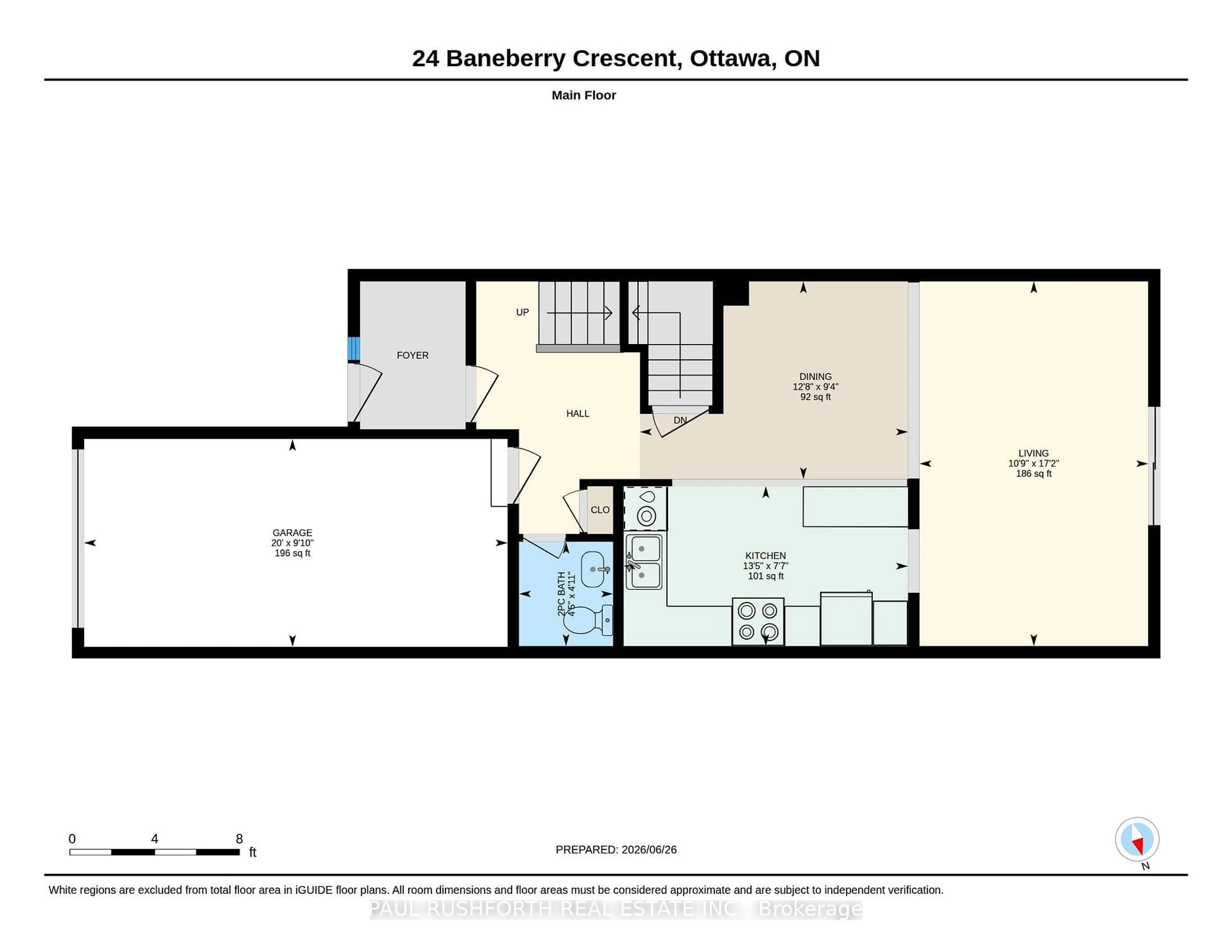 Floor plan for 24 Baneberry Cres, Ottawa Ontario K2L 2Y4
