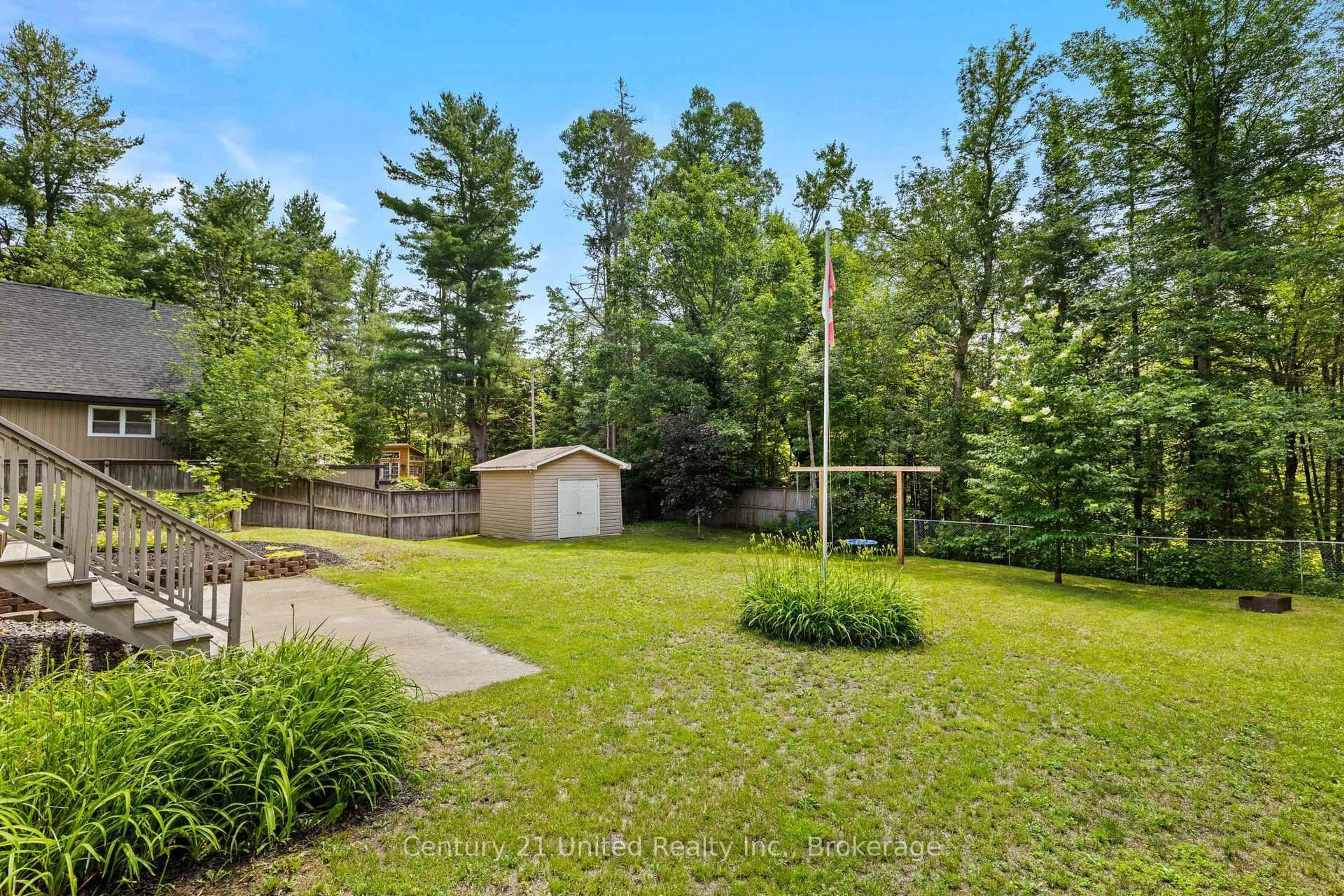 Patio, forest/trees view for 31 River St, North Kawartha Ontario K0L 1A0