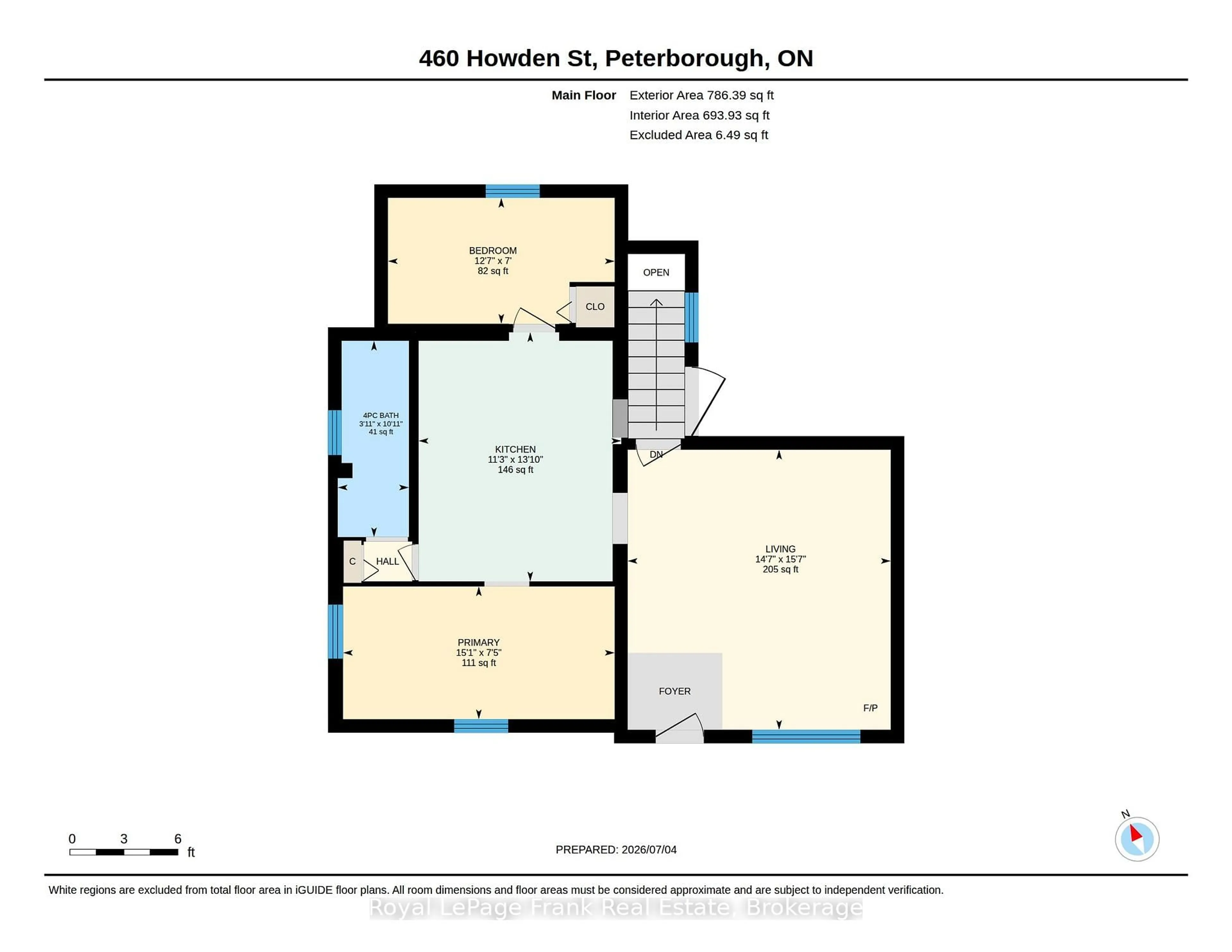 Floor plan for 460 Howden St, Peterborough Ontario K9J 4B3
