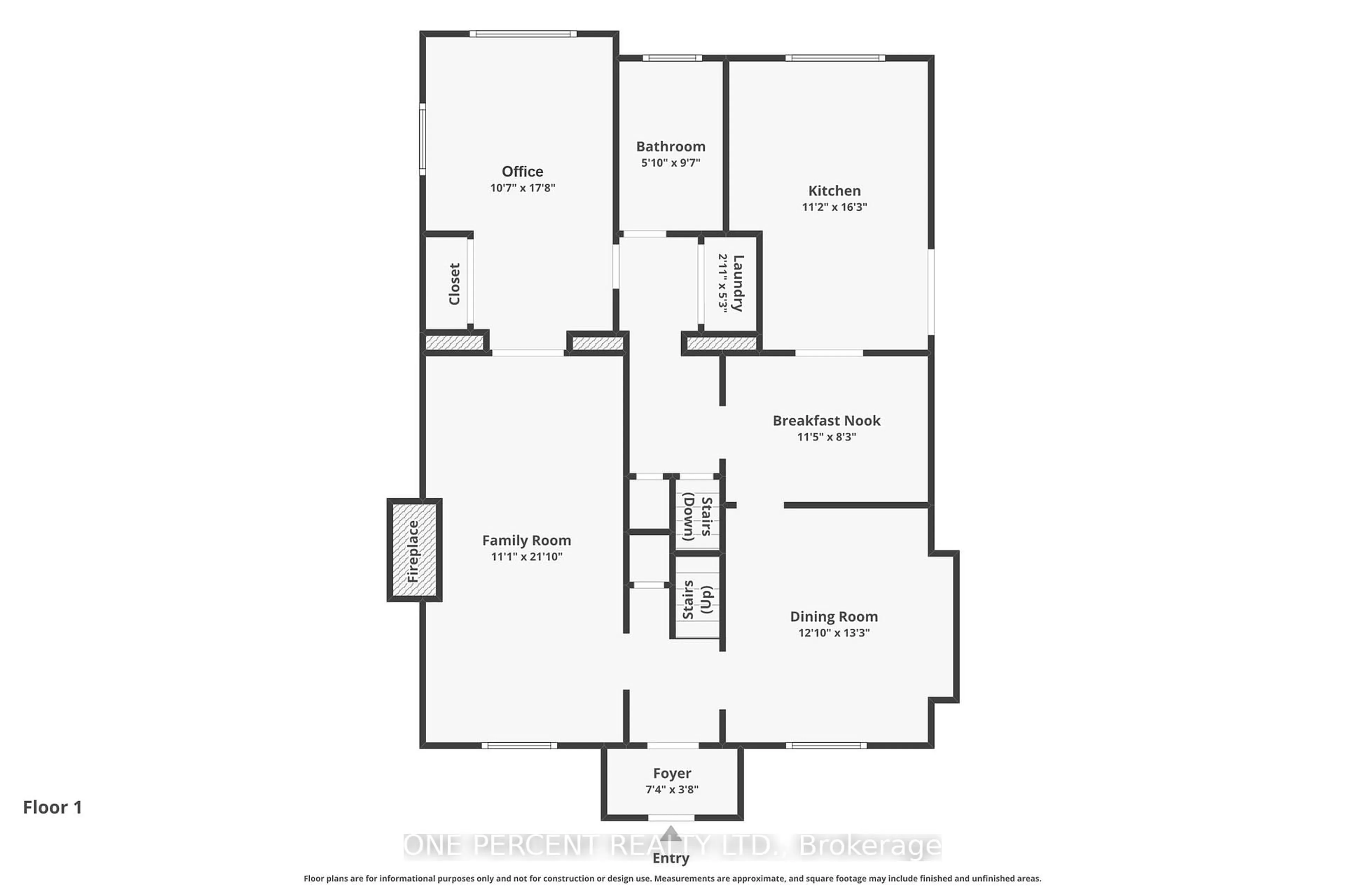 Floor plan for 705 Parkdale Ave, Ottawa Ontario K1Y 1J4
