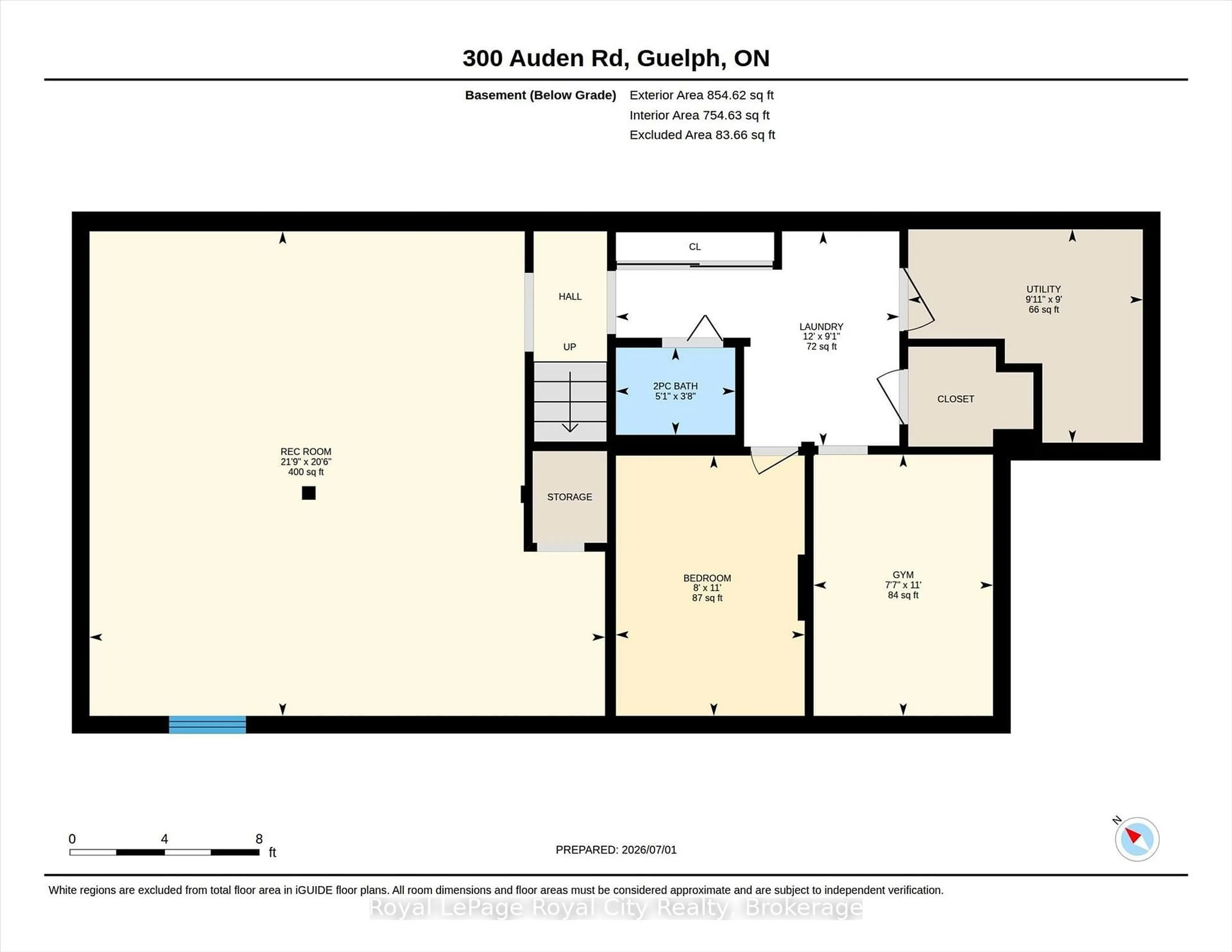 Floor plan for 300 Auden Rd, Guelph Ontario N1E 6S3