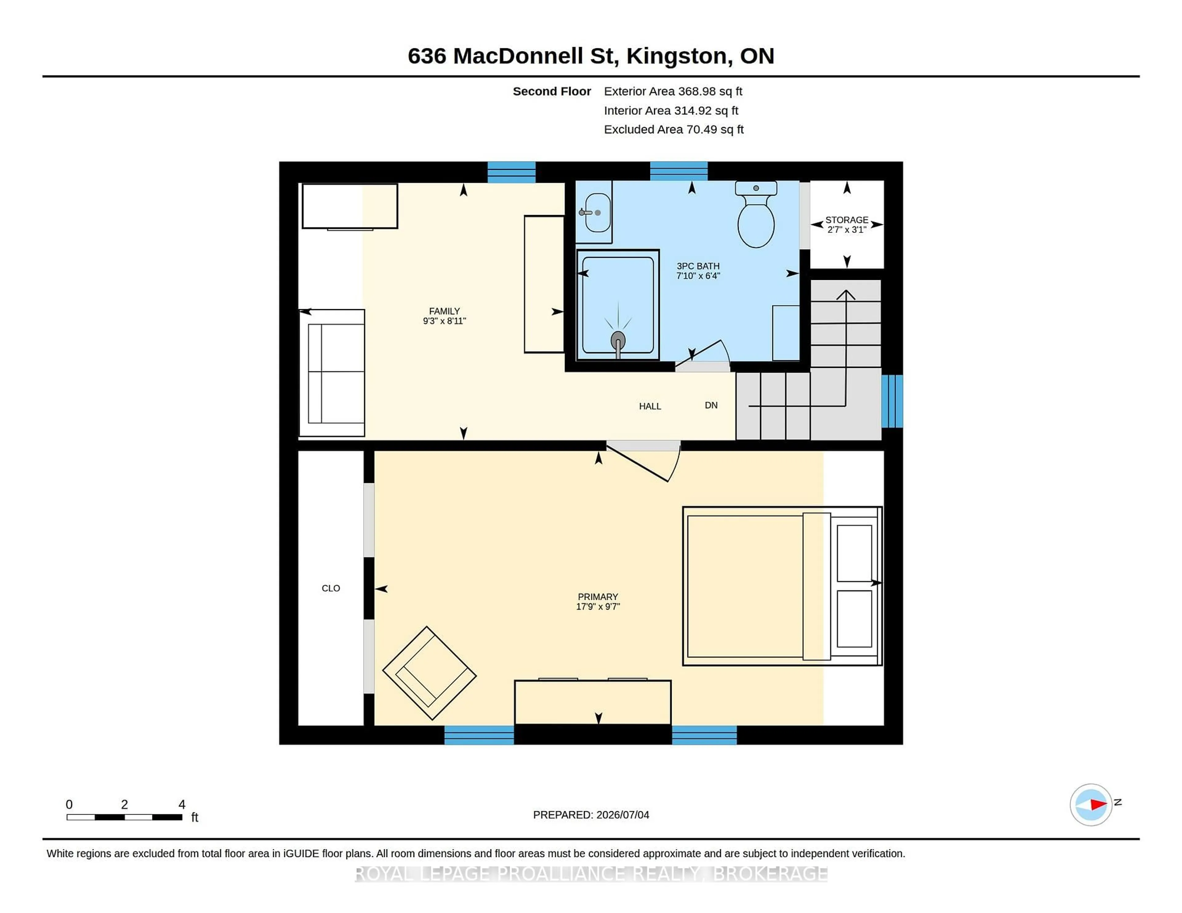 Floor plan for 636 Macdonnell St, Kingston Ontario K7K 4X3