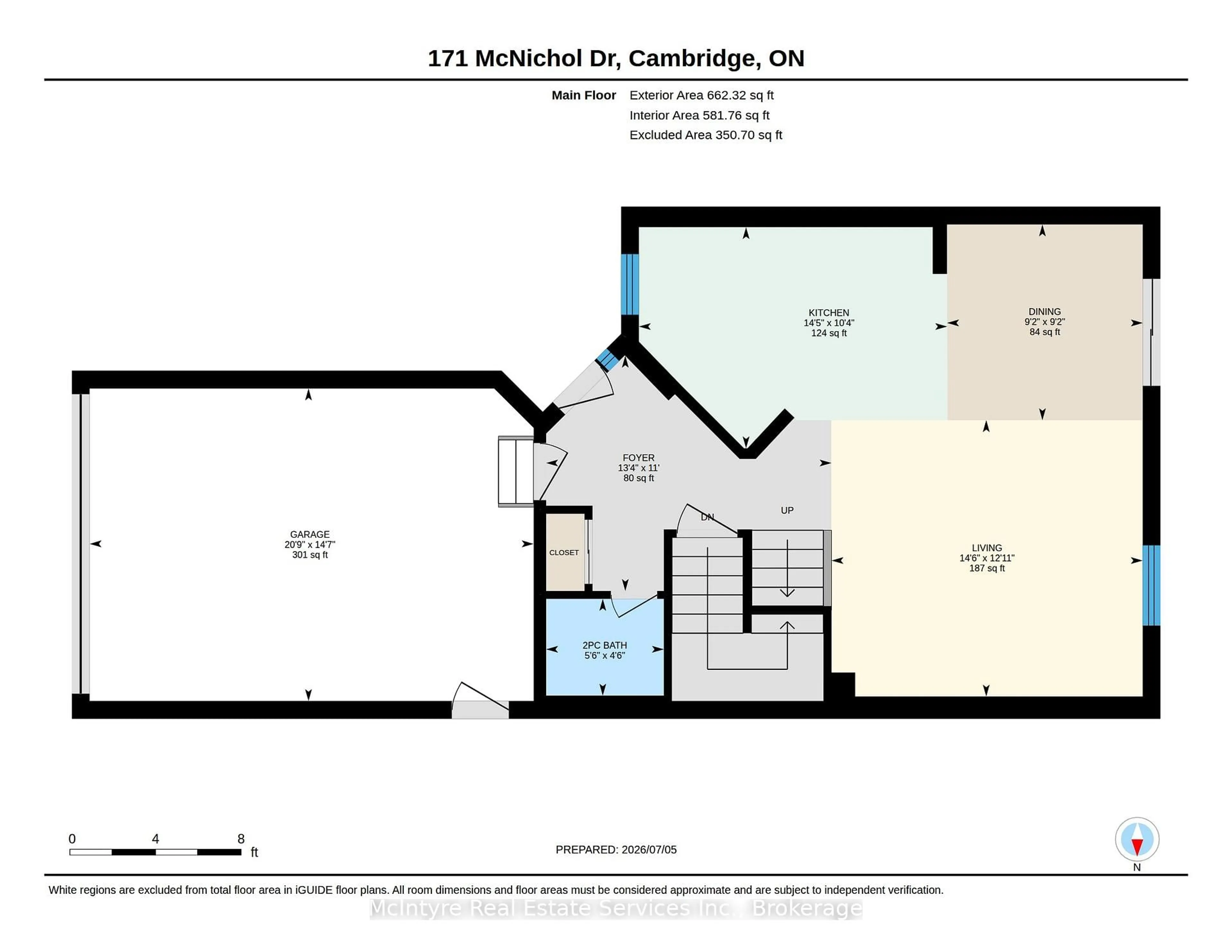 Floor plan for 171 McNichol Dr, Cambridge Ontario N1P 1G8