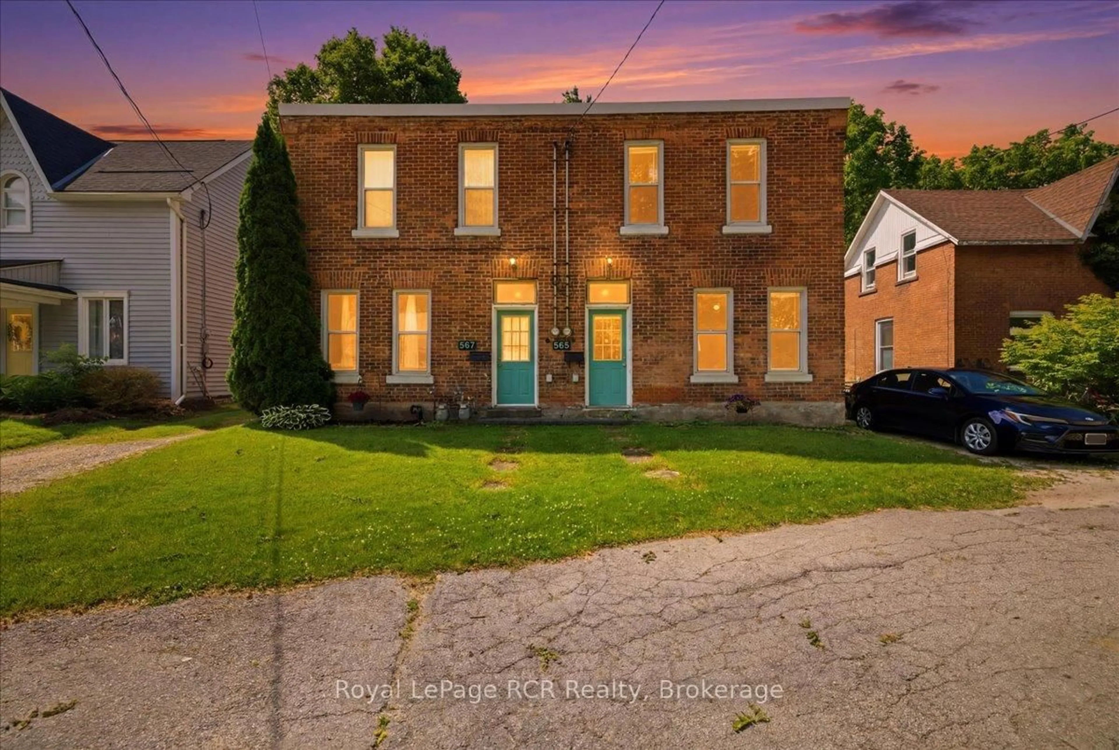 Home with brick exterior material, street for 567 & 565 7th A St, Owen Sound Ontario N4K 1K4