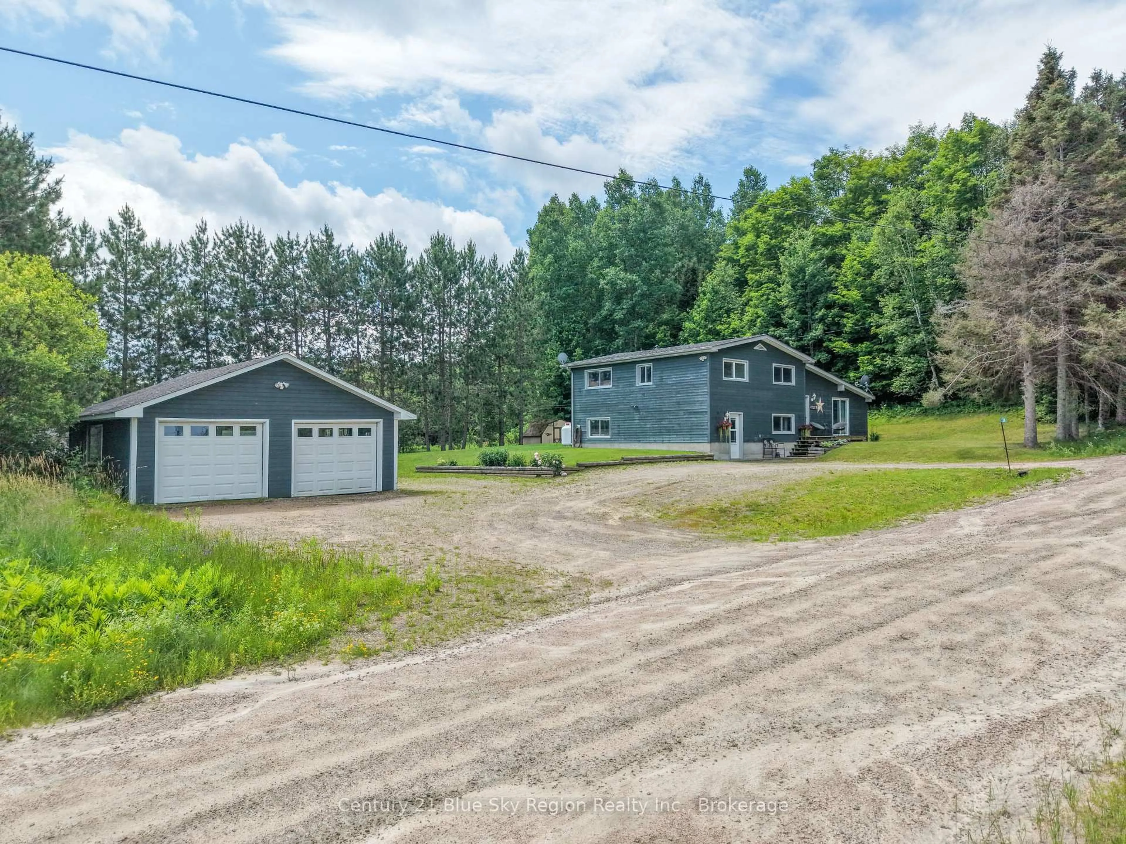 A pic from outside/outdoor area/front of a property/back of a property/a pic from drone, street for 128 Hurtubise Rd, East Ferris Ontario P0H 1K0