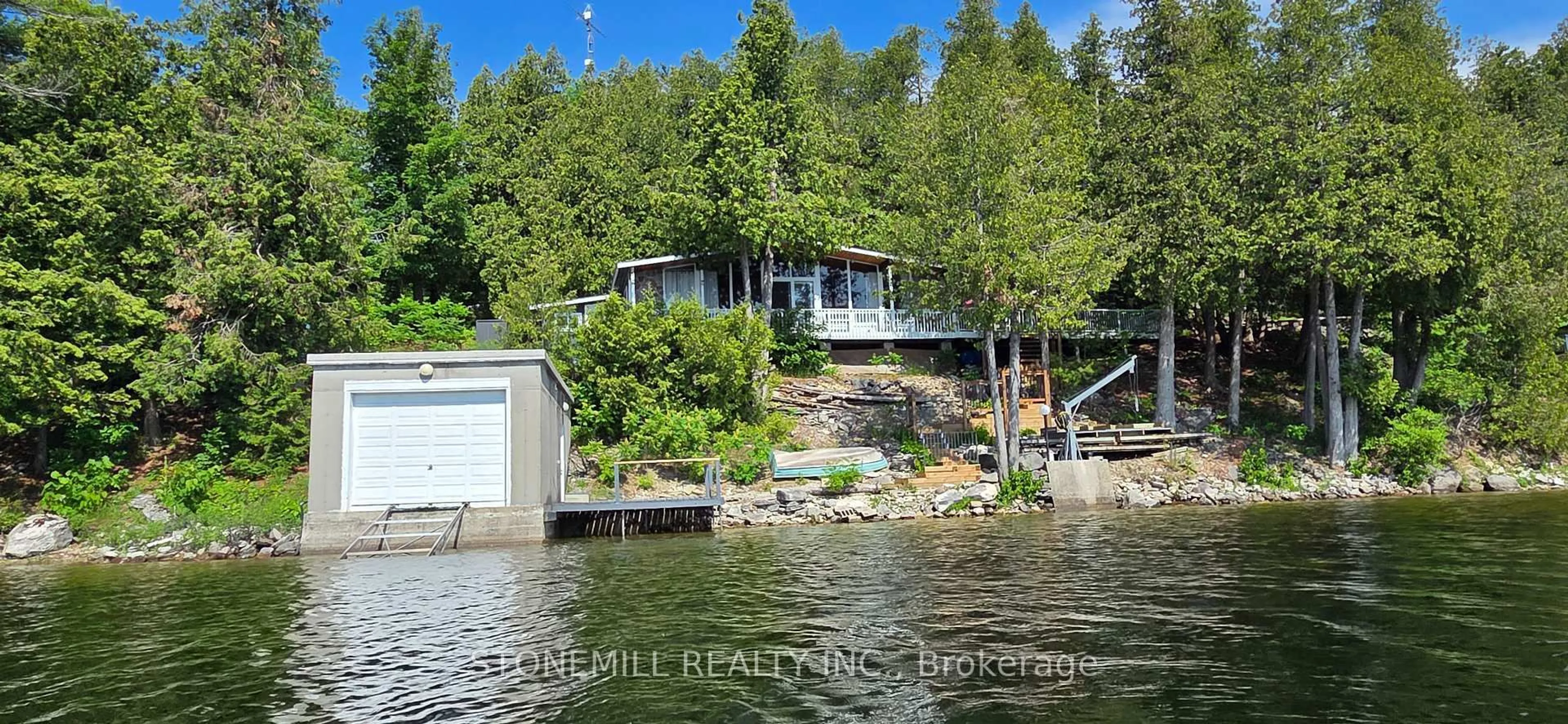 A pic from outside/outdoor area/front of a property/back of a property/a pic from drone, water/lake/river/ocean view for 56 Griffin Dr Griffin Dr, Kawartha Lakes Ontario K0M 1K0