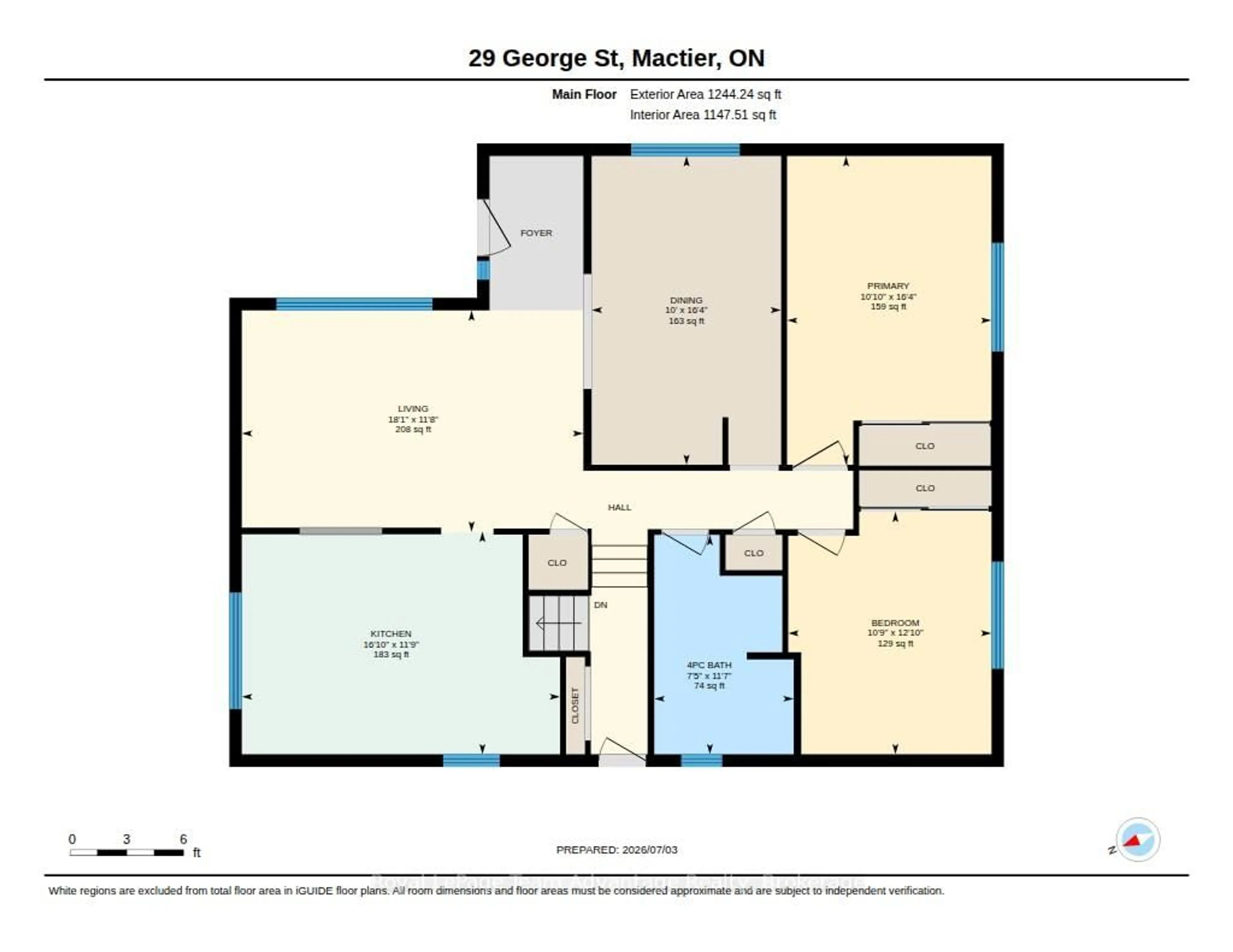 Floor plan for 29 George St, Georgian Bay Ontario P0C 1H0