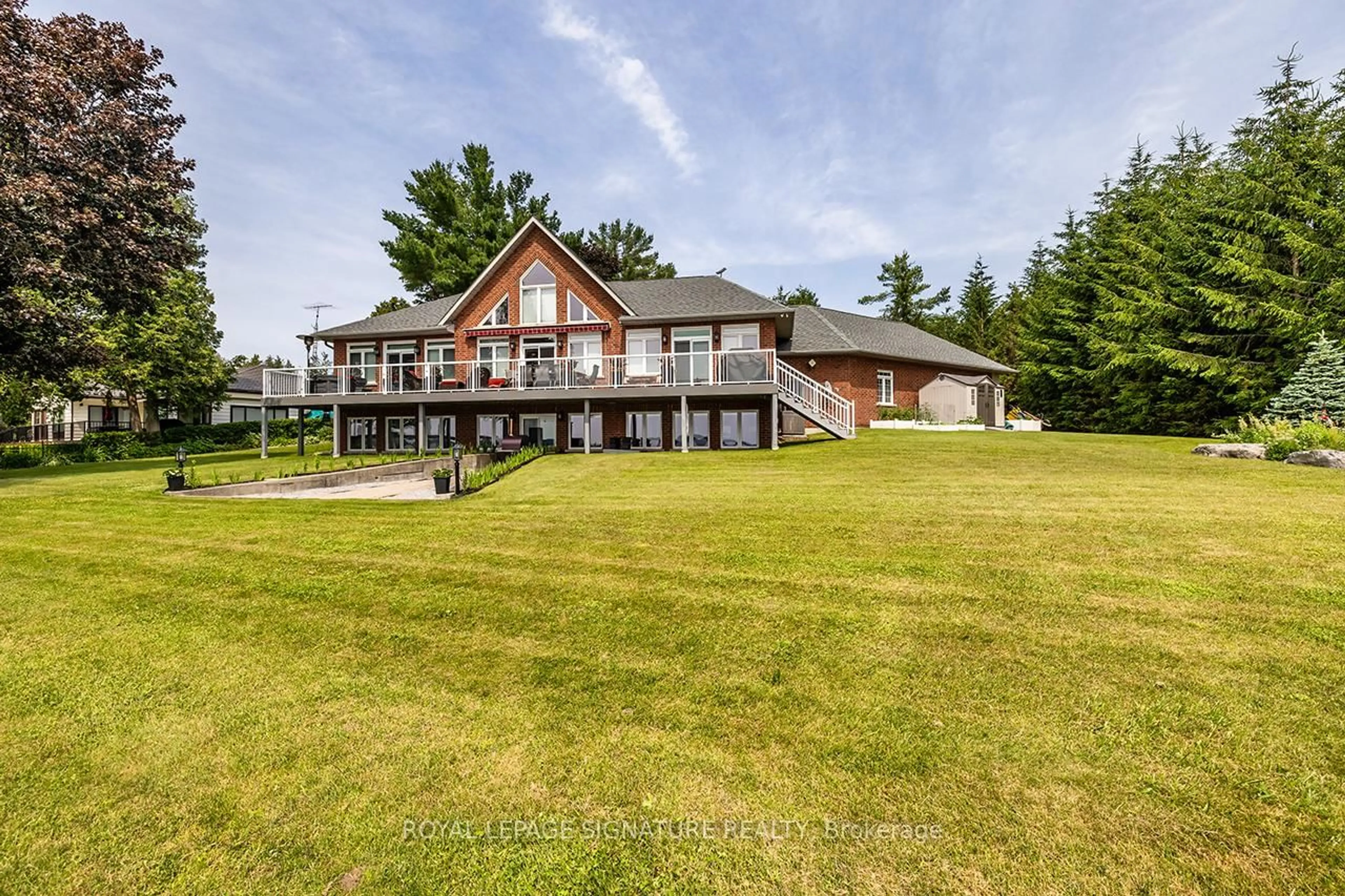 A pic from outside/outdoor area/front of a property/back of a property/a pic from drone, water/lake/river/ocean view for 1524 Westview Cres, Selwyn Ontario K0L 2H0