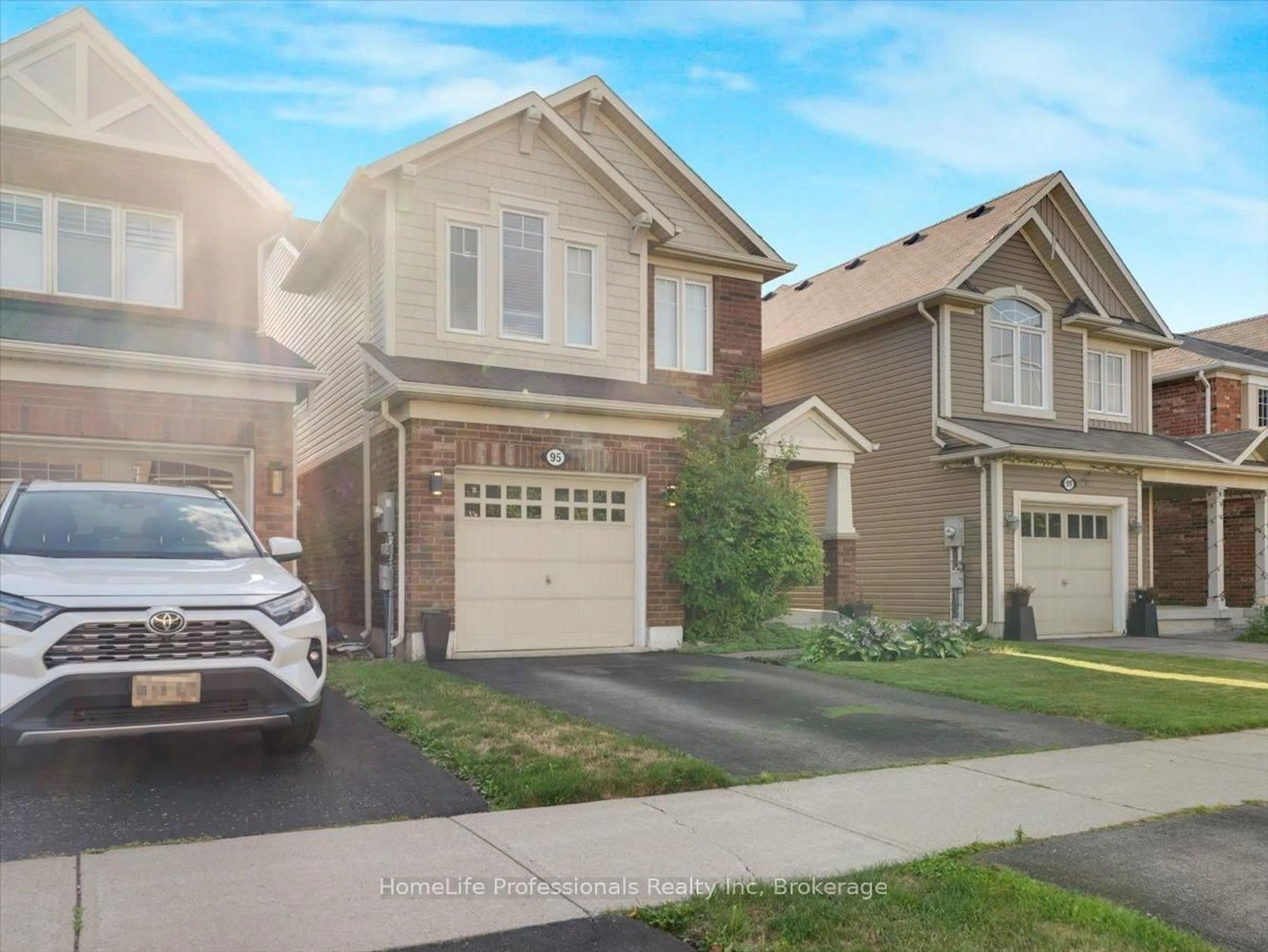 Home with vinyl exterior material, street for 95 Emick Dr, Hamilton Ontario L9K 0C9