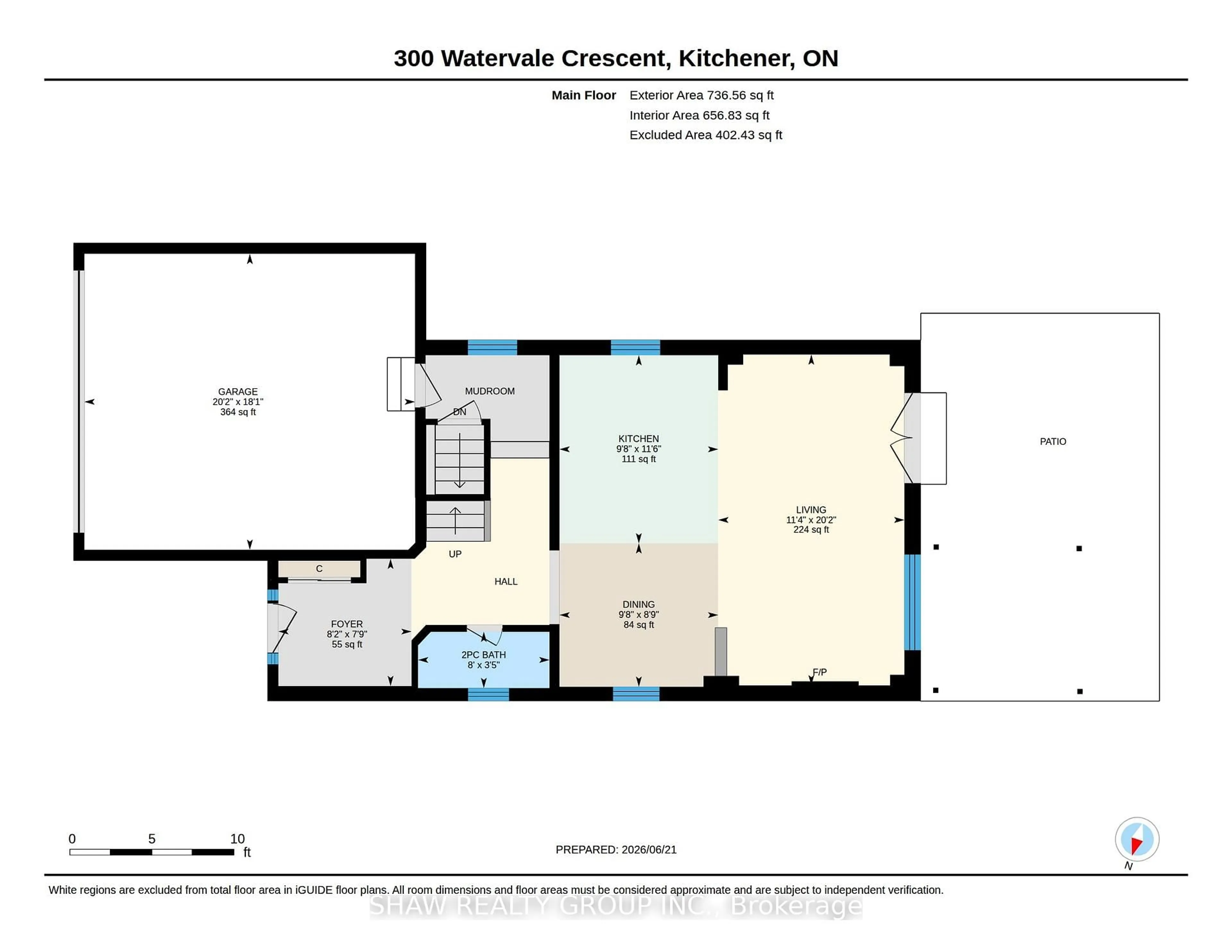 Floor plan for 300 Watervale Cres, Kitchener Ontario N2A 0G6
