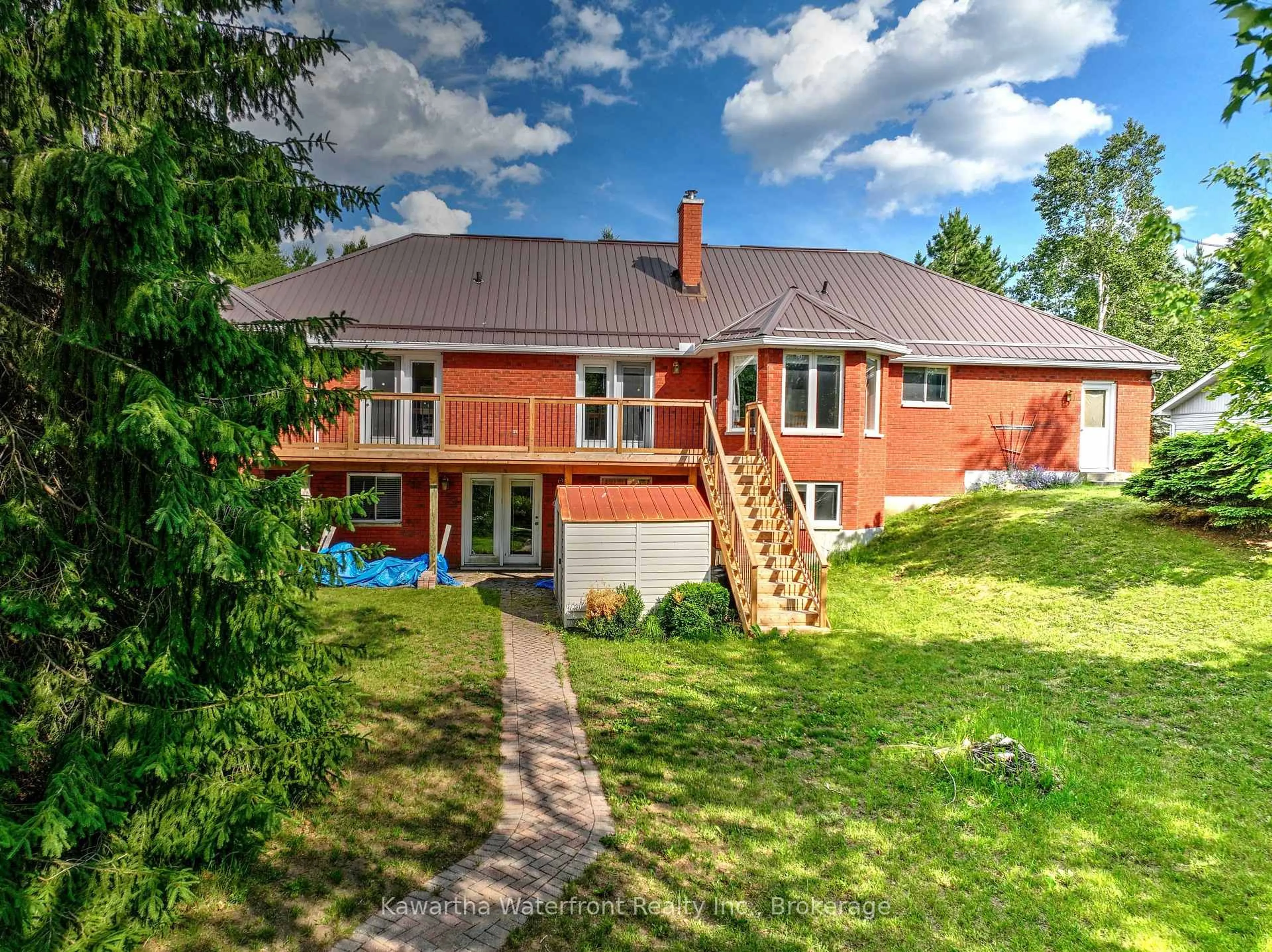 A pic from outside/outdoor area/front of a property/back of a property/a pic from drone, unknown for 4 Evans Dr, Kawartha Lakes Ontario K0M 1N0