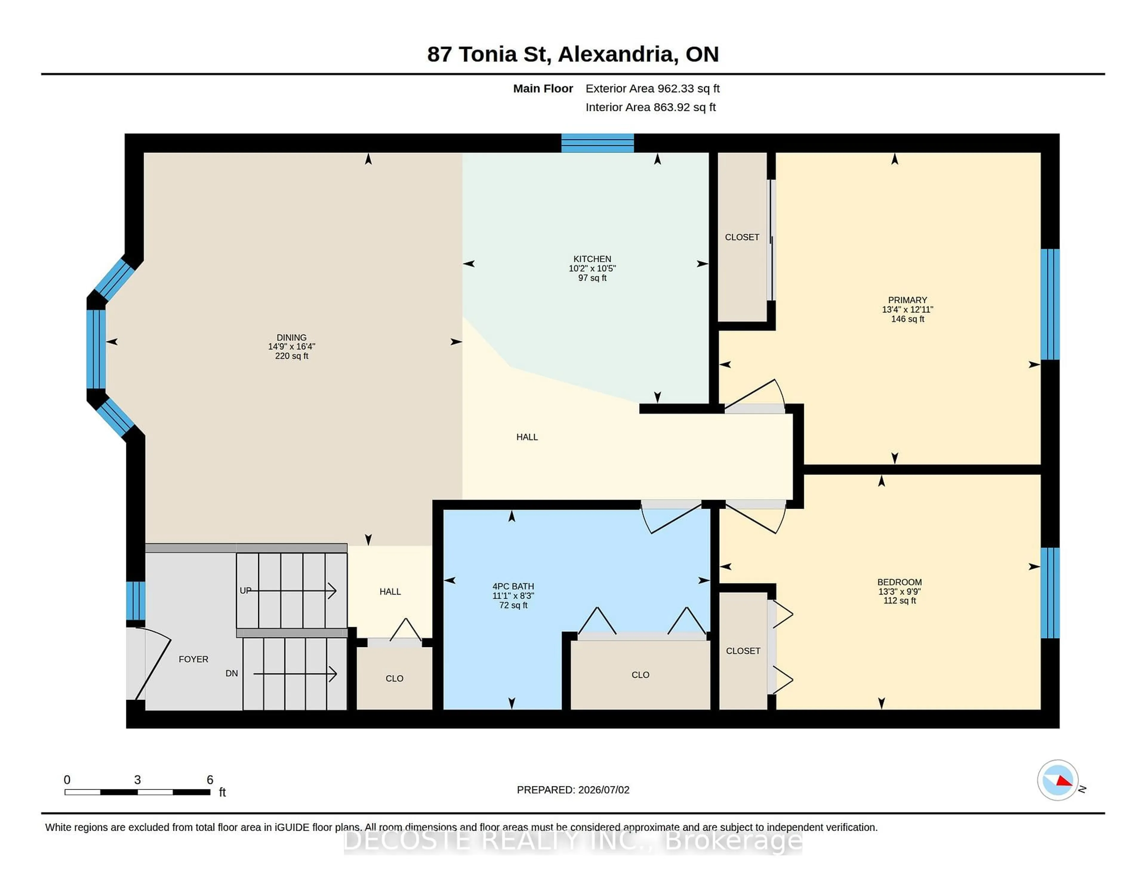 Floor plan for 87 Tonia St, North Glengarry Ontario K0C 1A0