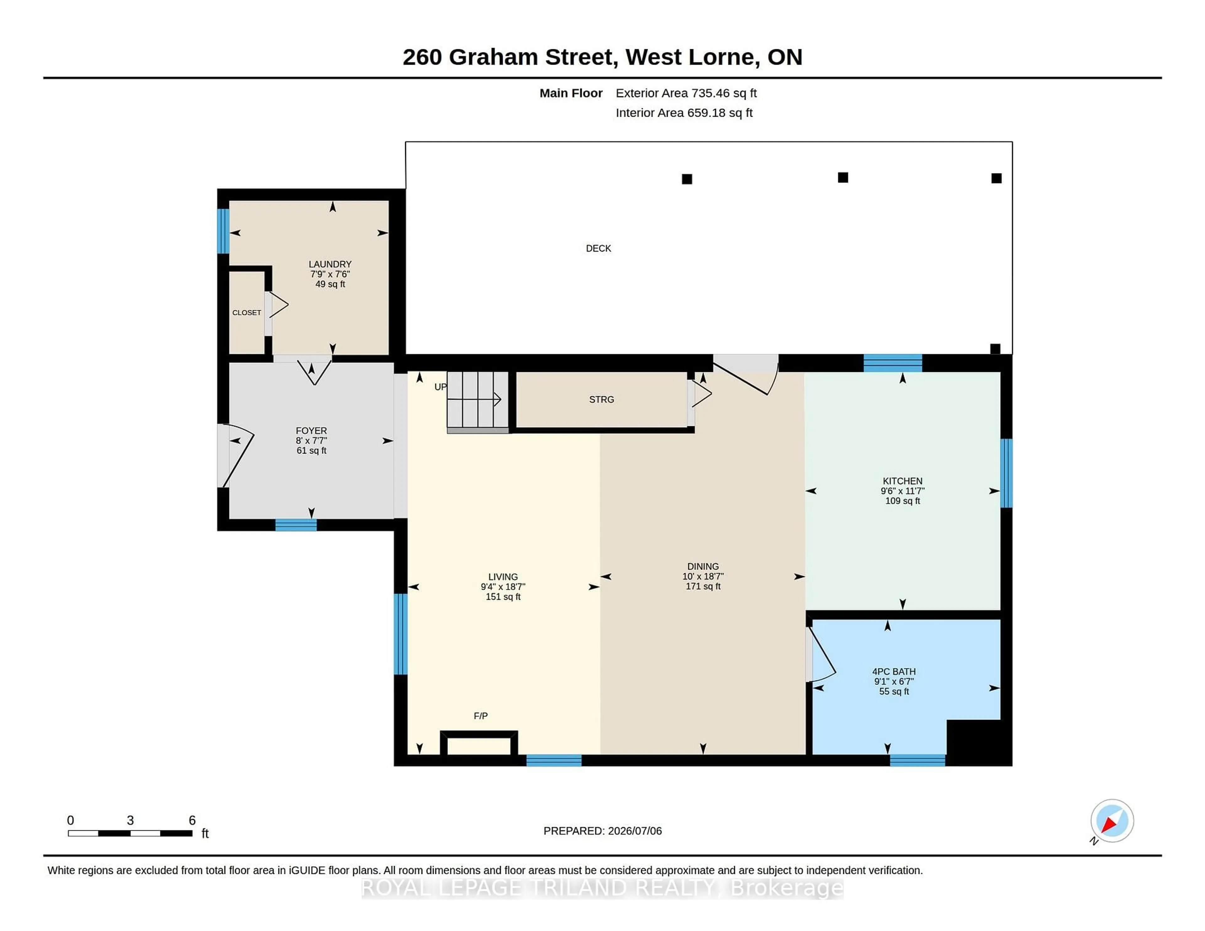 Floor plan for 260 Graham St, West Elgin Ontario N0L 2P0