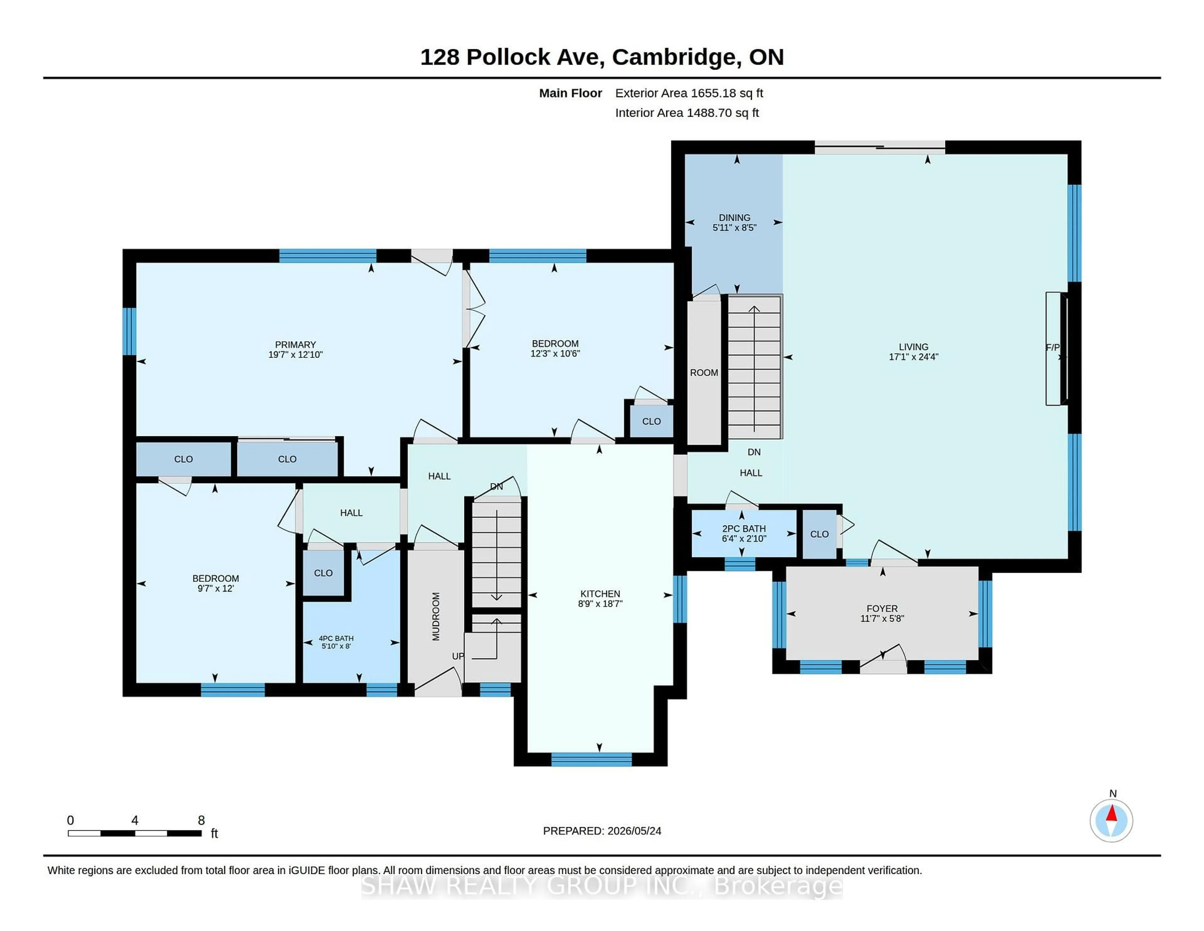 Floor plan for 128 POLLOCK Ave, Cambridge Ontario N1R 2C3