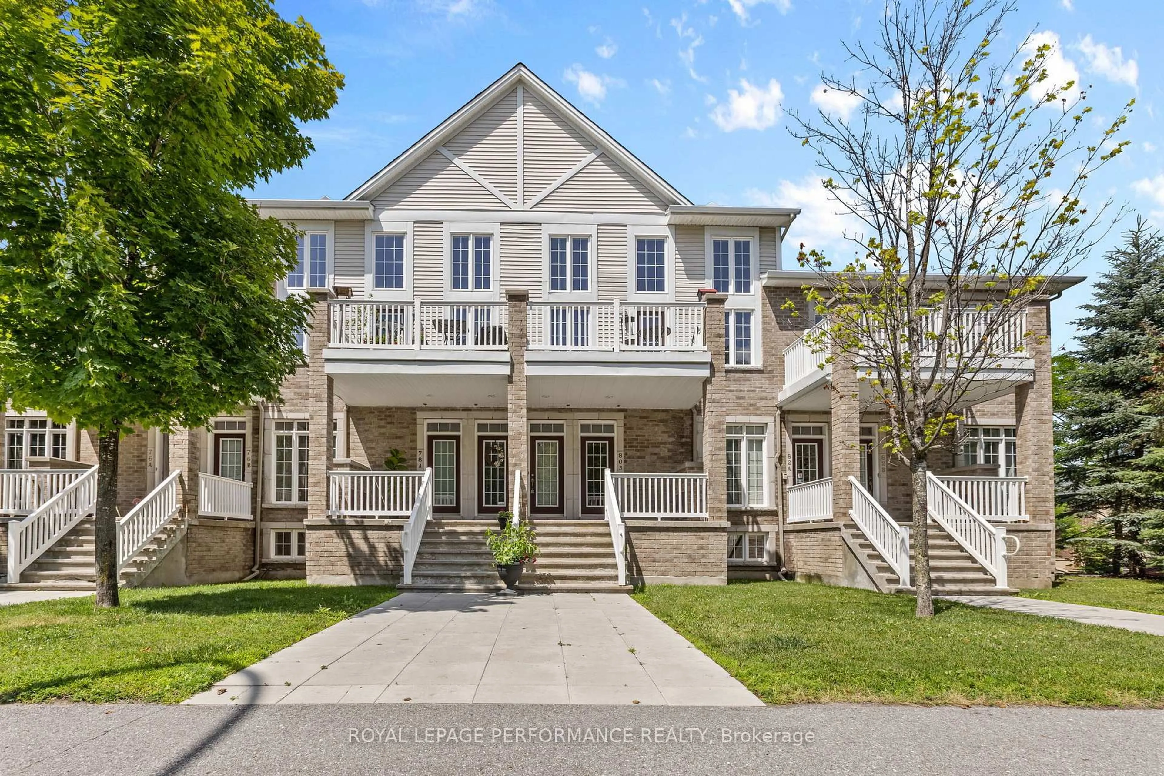 Home with vinyl exterior material, street for 80A Stonehaven Dr, Ottawa Ontario K2M 0C1