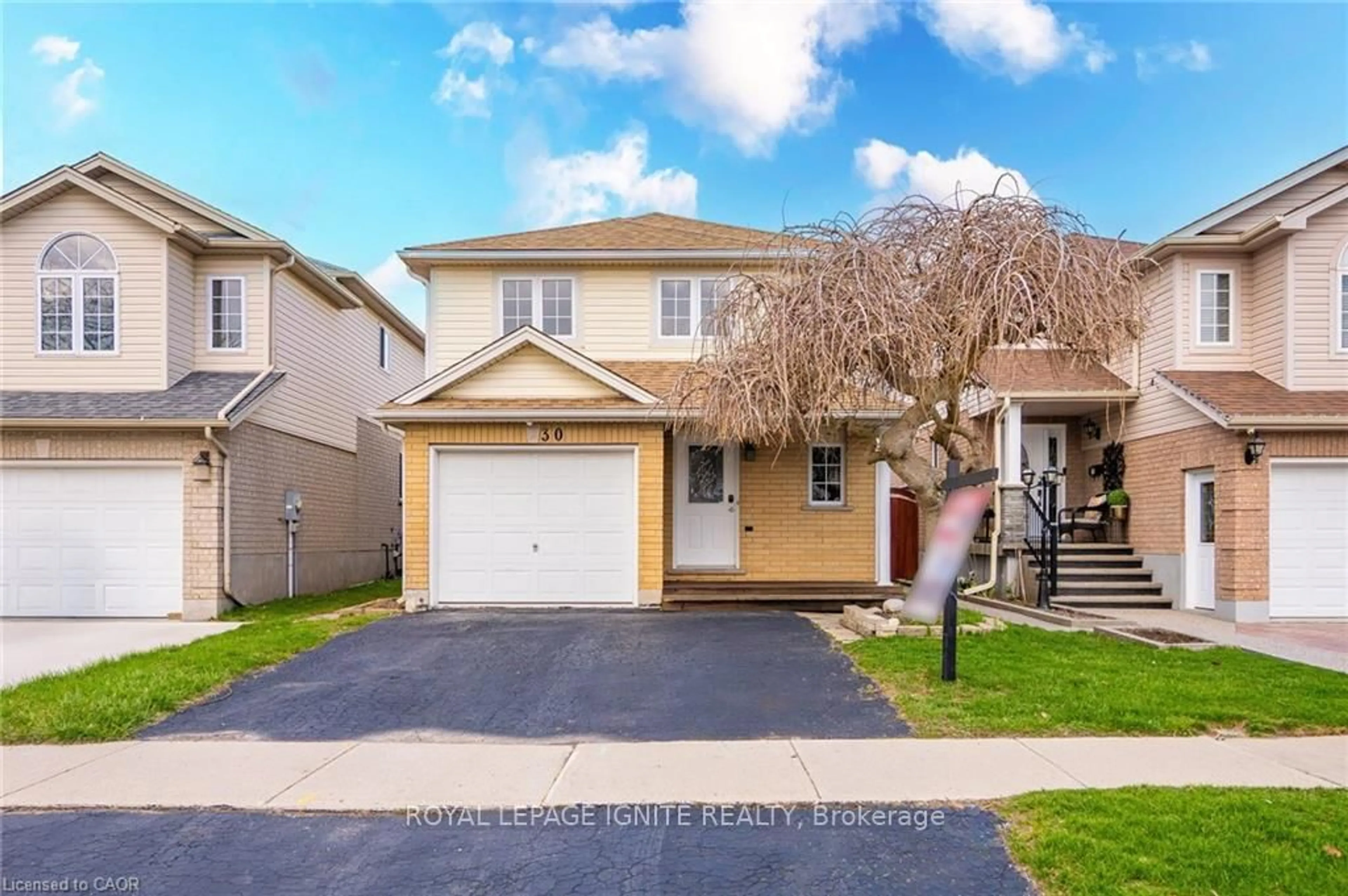 Home with vinyl exterior material, street for 30 Bridlewreath St, Kitchener Ontario N2E 3V5
