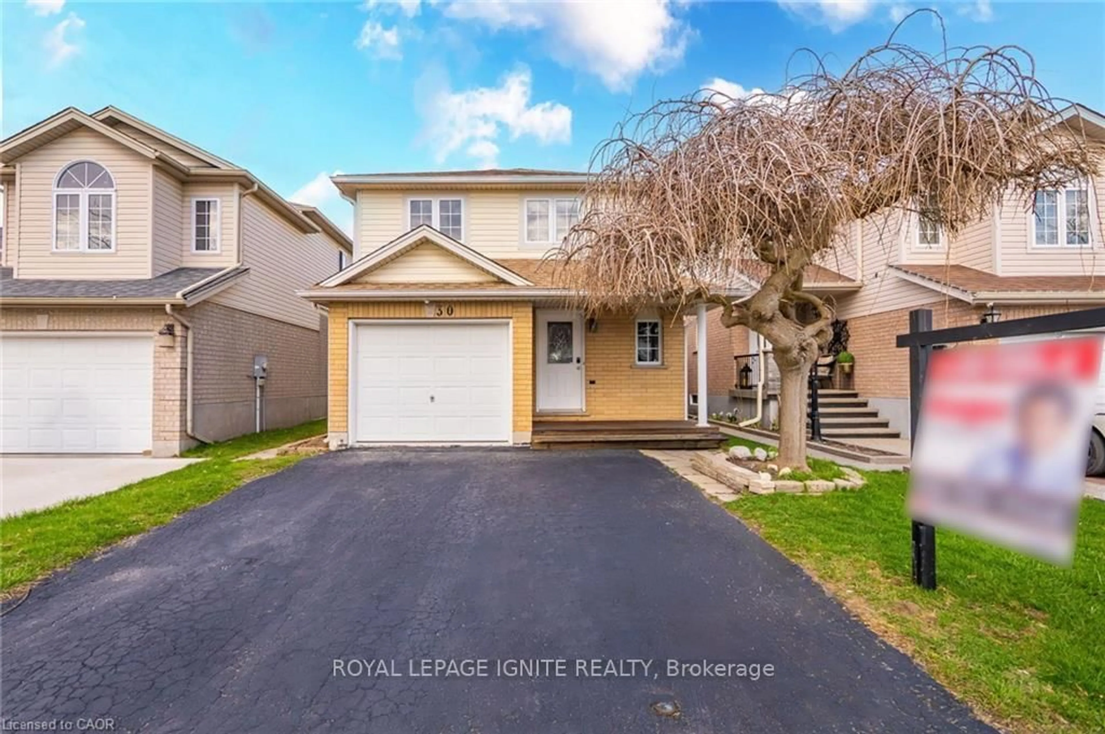 A pic from outside/outdoor area/front of a property/back of a property/a pic from drone, street for 30 Bridlewreath St, Kitchener Ontario N2E 3V5