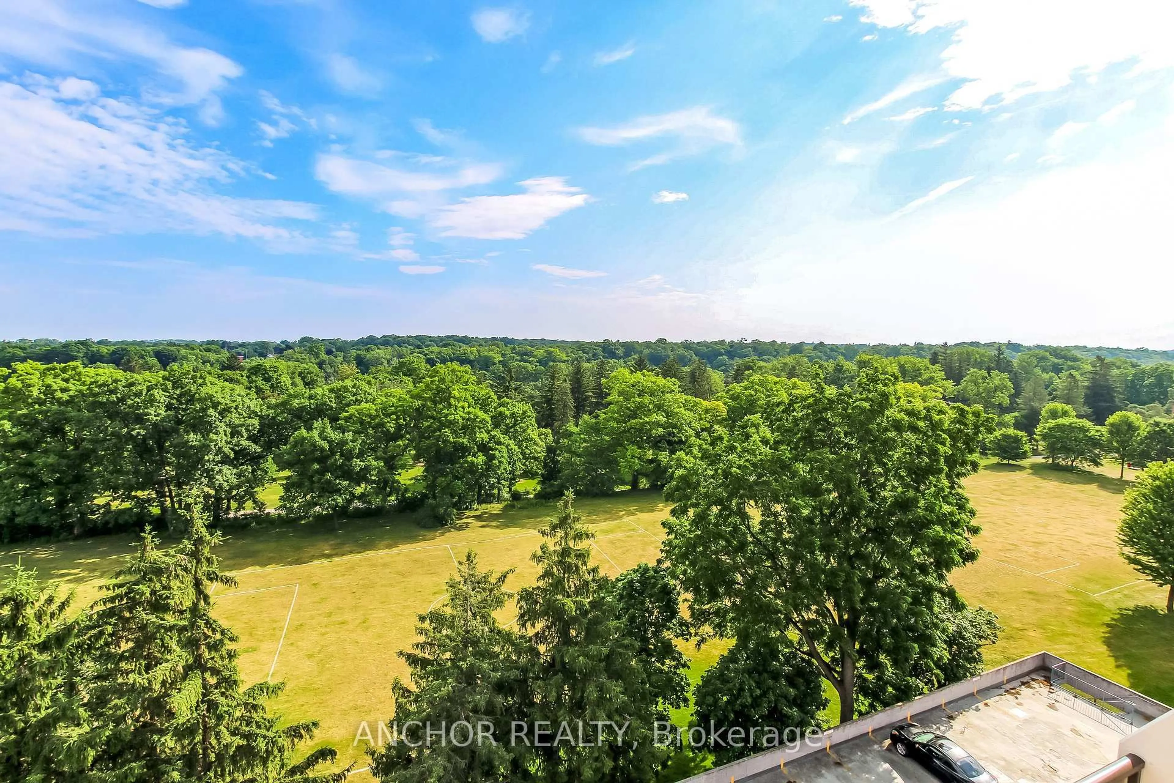 A pic from outside/outdoor area/front of a property/back of a property/a pic from drone, forest/trees view for 1255 Commissioners Rd #709, London South Ontario N6K 3N5