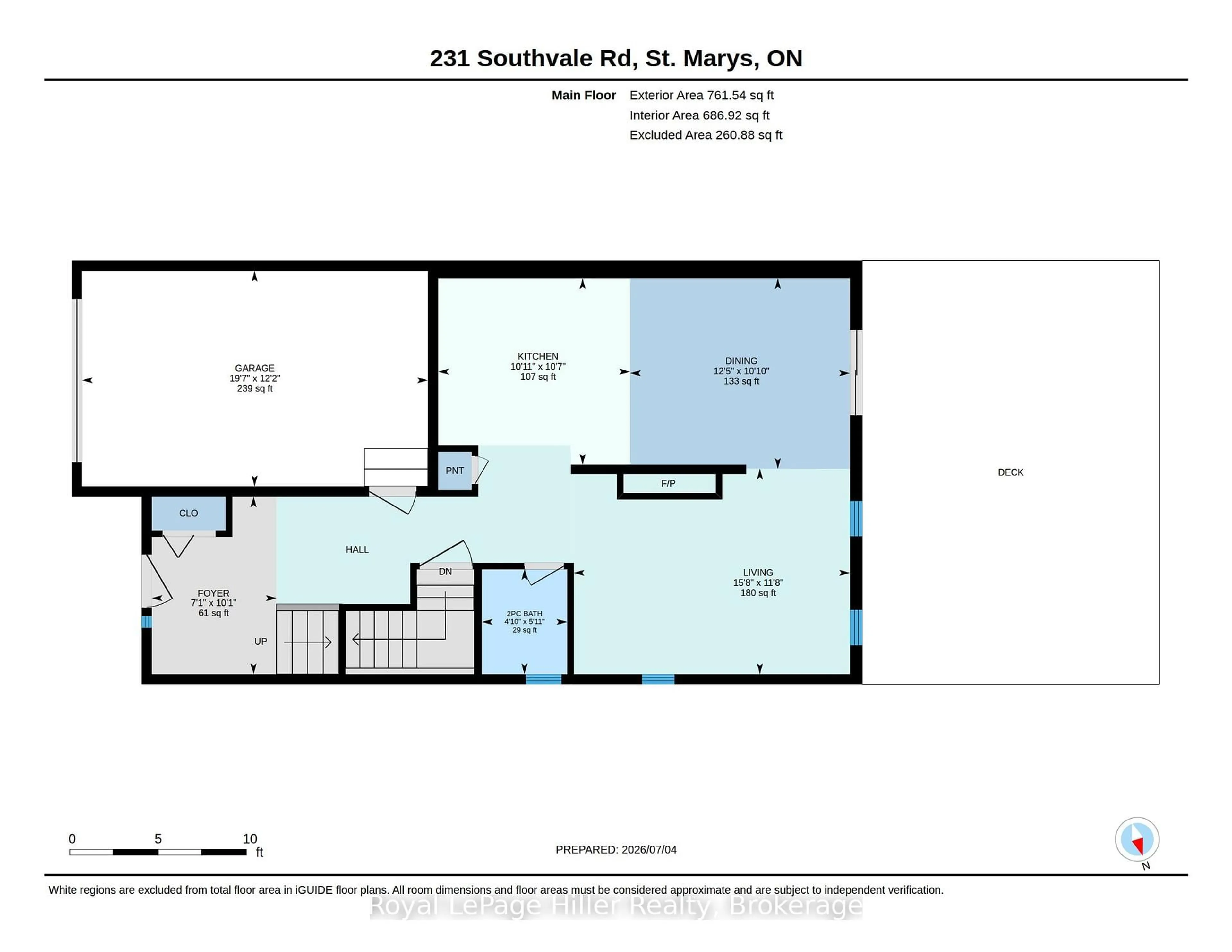 Floor plan for 231 Southvale Rd, St. Marys Ontario N4X 0A4
