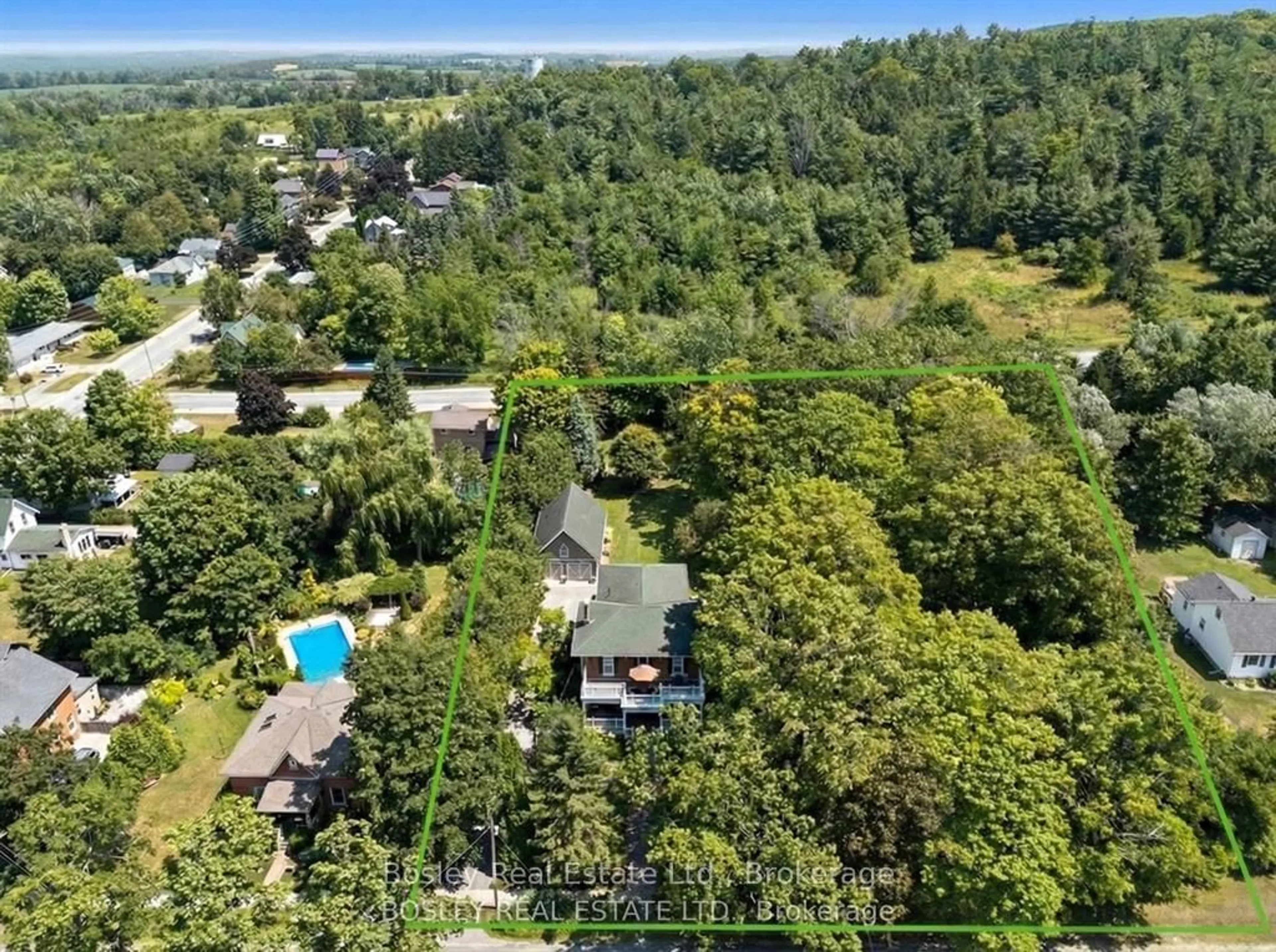 A pic from outside/outdoor area/front of a property/back of a property/a pic from drone, forest/trees view for 8 Gravel Rd, Cavan Monaghan Ontario L0A 1G0
