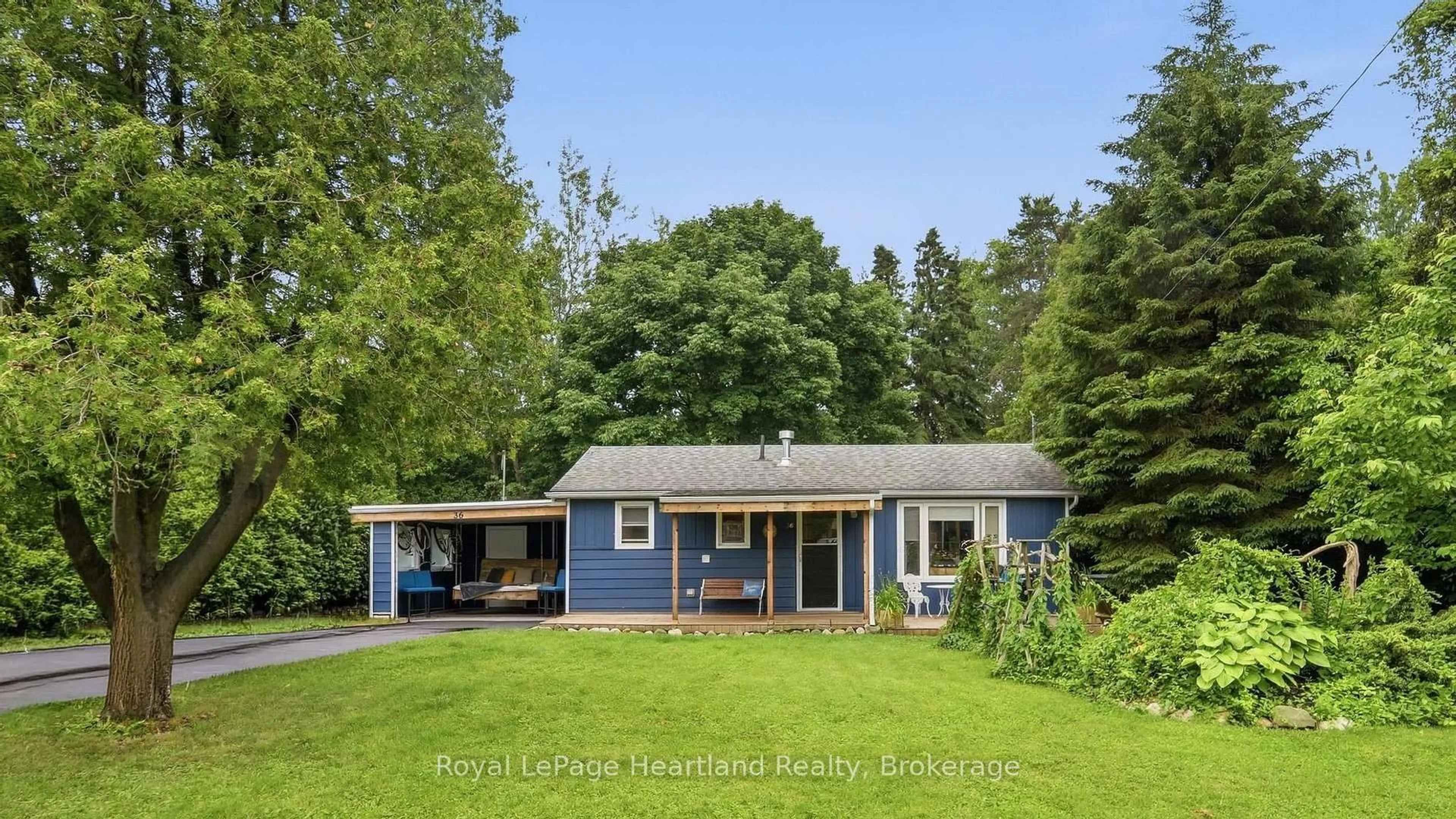 Home with vinyl exterior material, street for 36 Jane St, Bluewater Ontario N0M 1G0